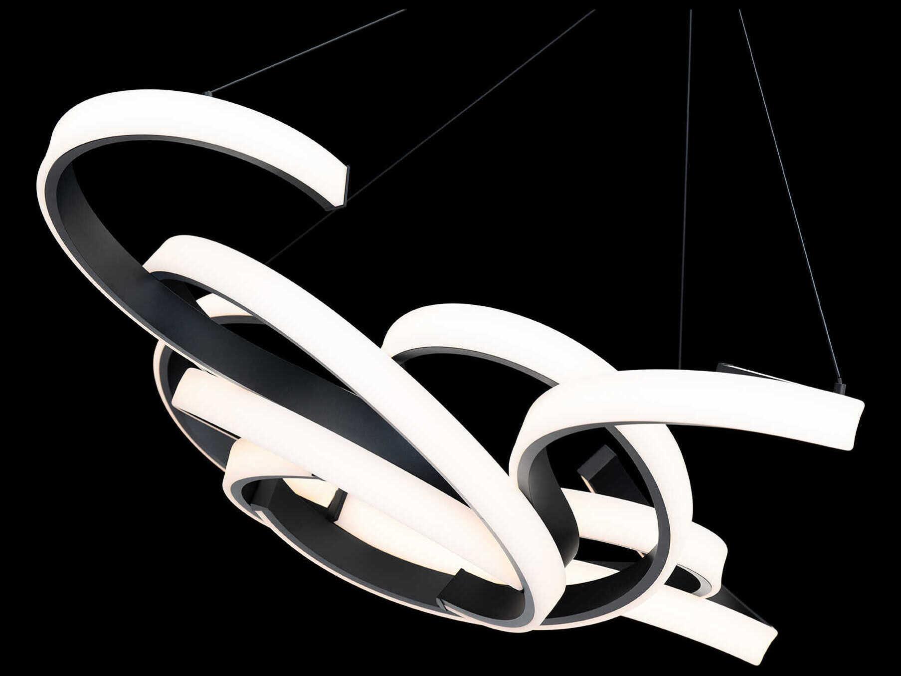 Modern Forms Woven 1-Light Black Pendant