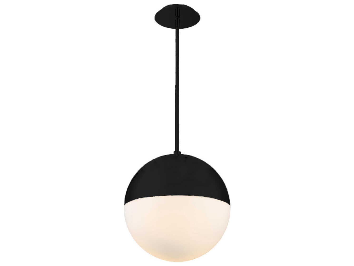 Modern Forms Punk 1-Light Black Glass LED Globe Pendant
