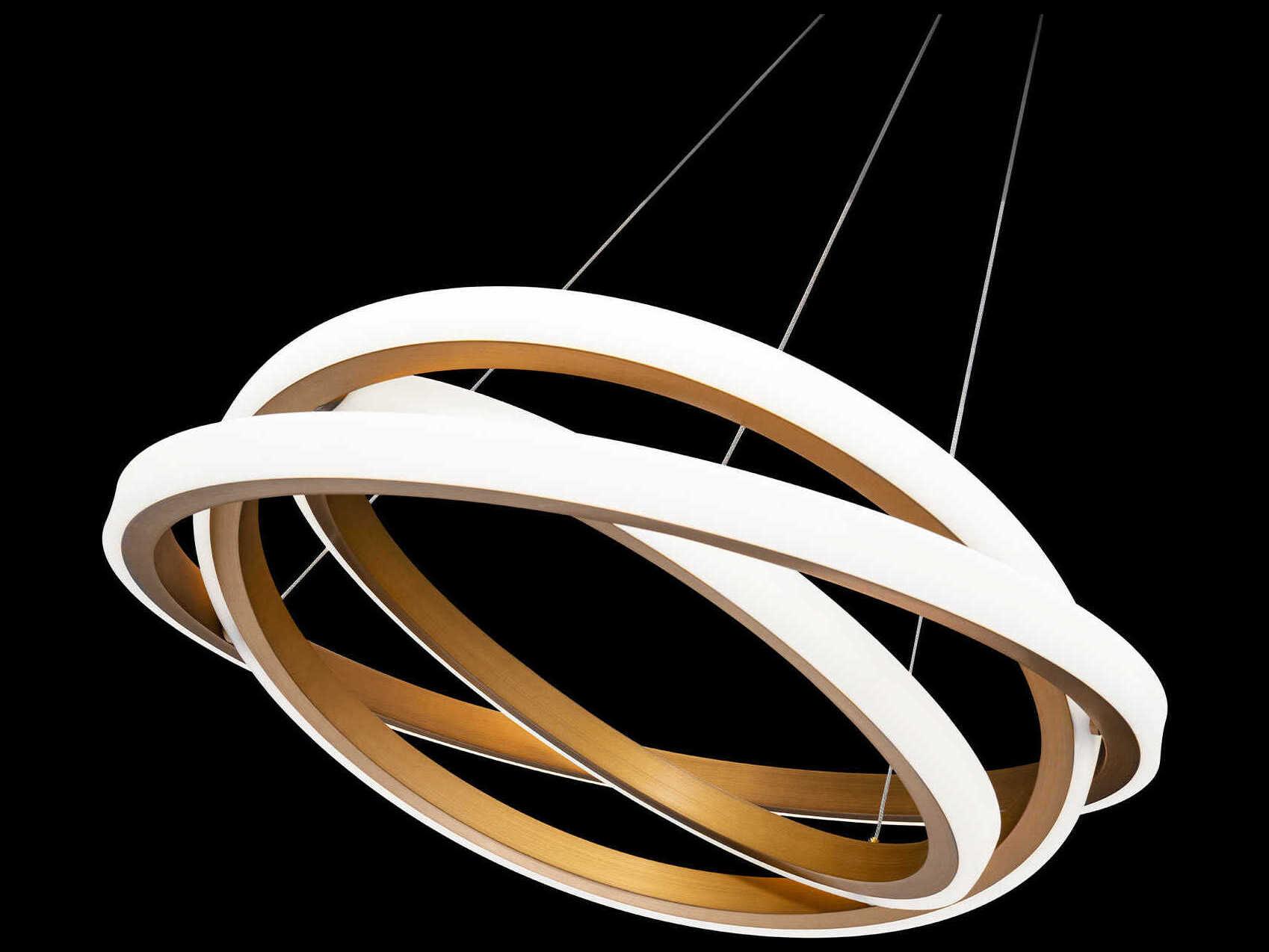 Modern Forms Veloce 3-Light Aged Brass Pendant