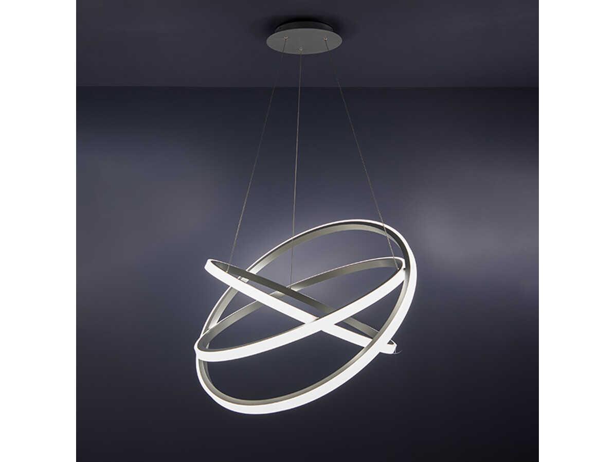 Modern Forms Veloce 3-Light Titanium Silver LED Pendant