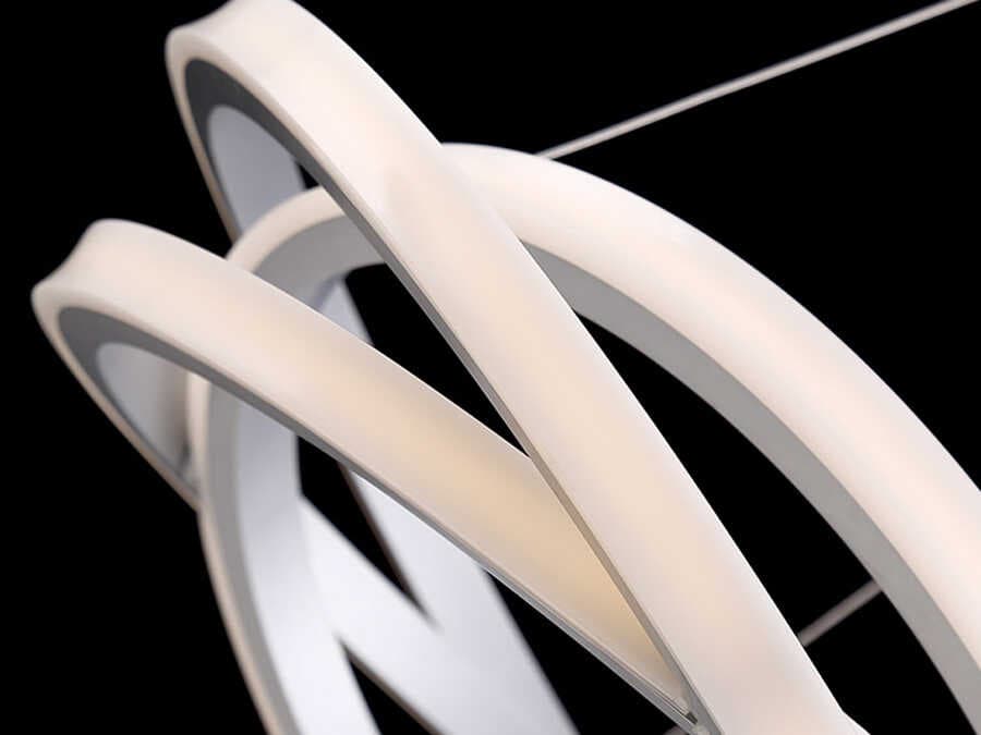 Modern Forms Veloce 3-Light Titanium Silver LED Pendant