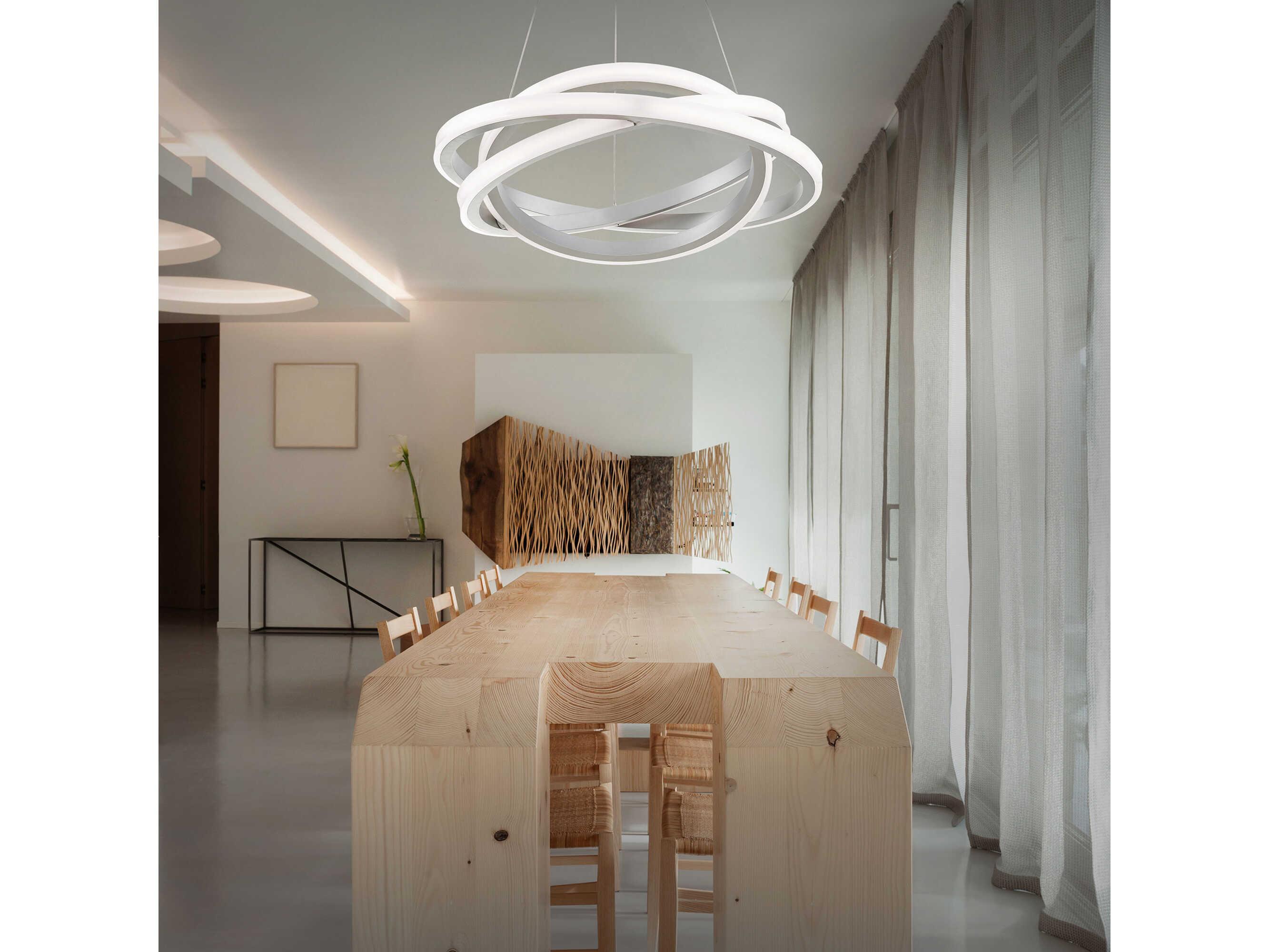 Modern Forms Veloce 3-Light Titanium Silver LED Pendant