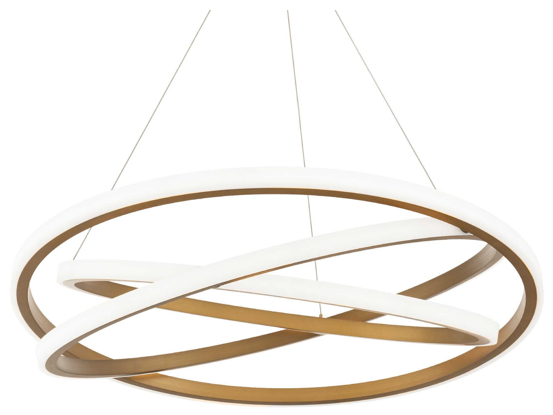 Modern Forms Veloce 3-Light Aged Brass Pendant