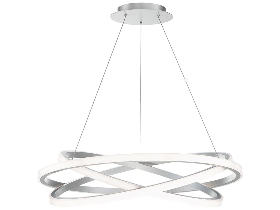 Modern Forms Veloce 3-Light Titanium Silver LED Pendant