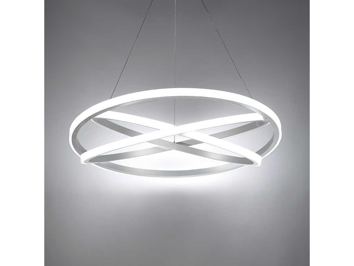 Modern Forms Veloce 3-Light Titanium Silver LED Pendant