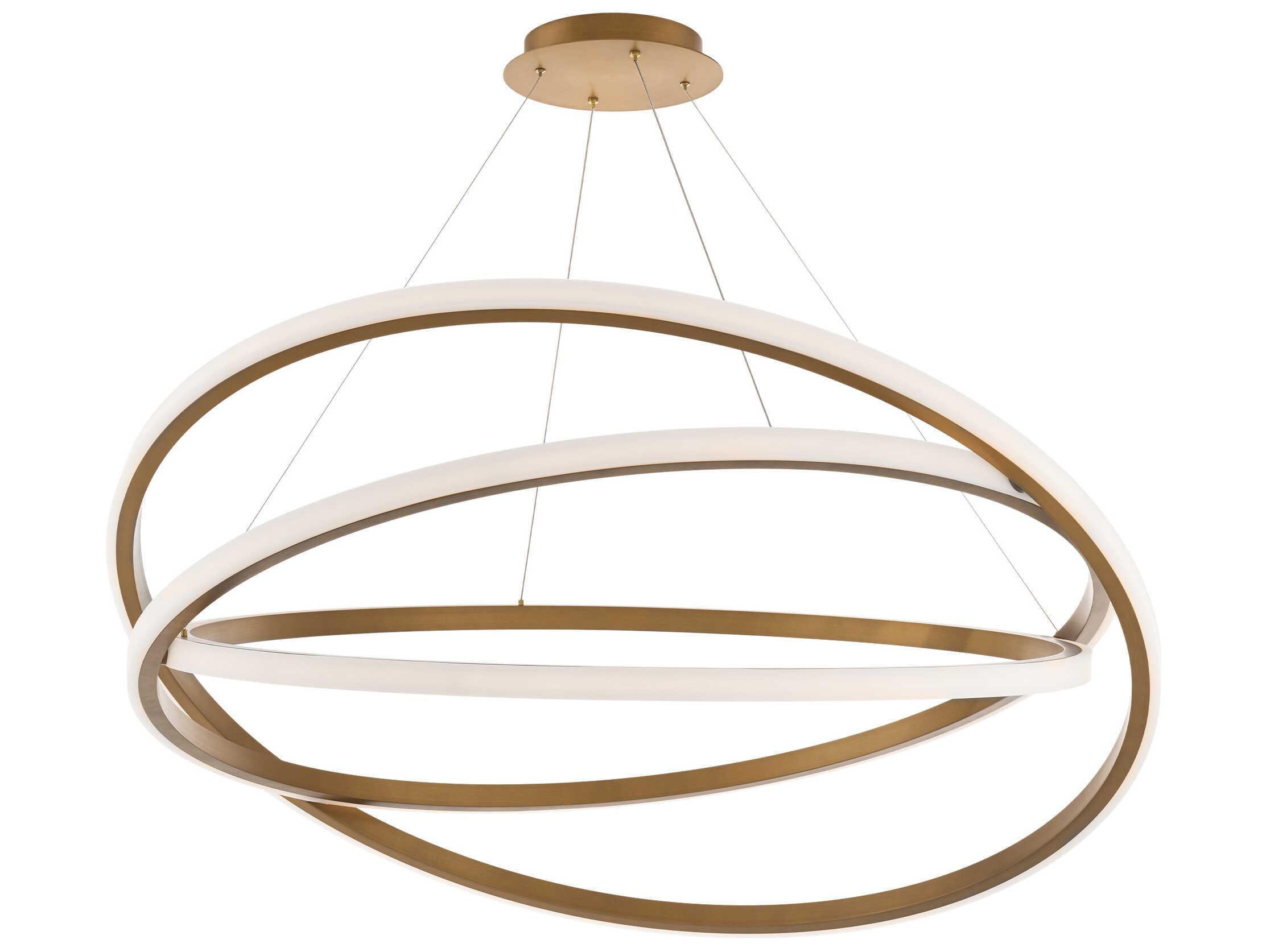 Modern Forms Veloce 3-Light Aged Brass Pendant