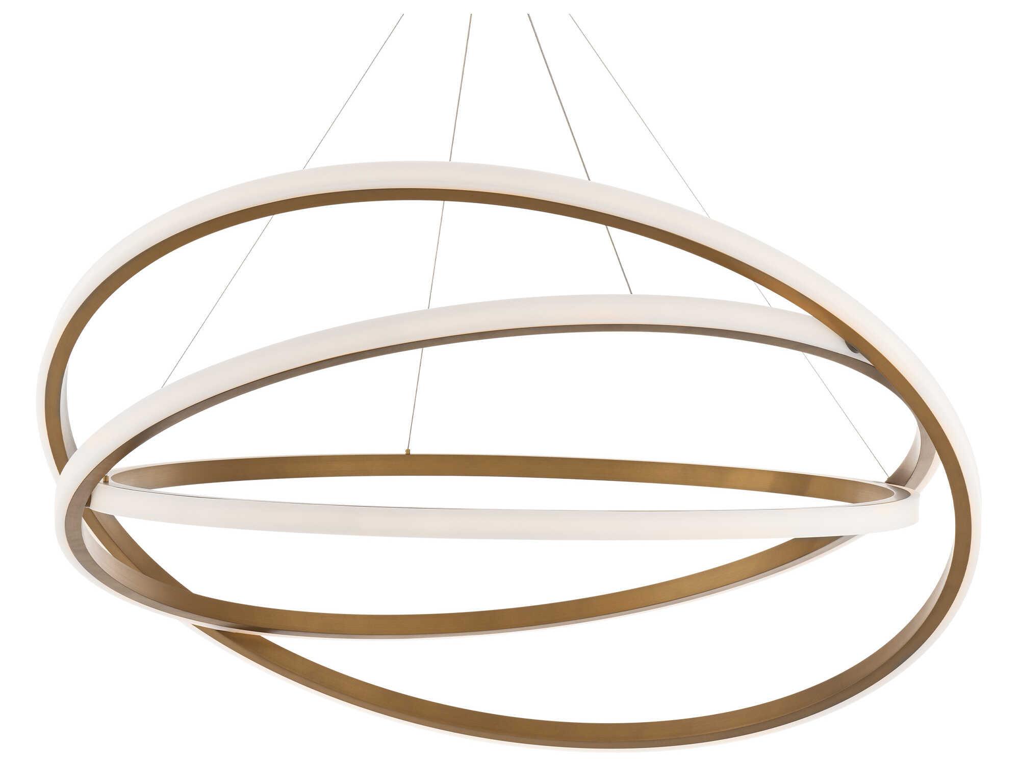 Modern Forms Veloce 3-Light Aged Brass Pendant