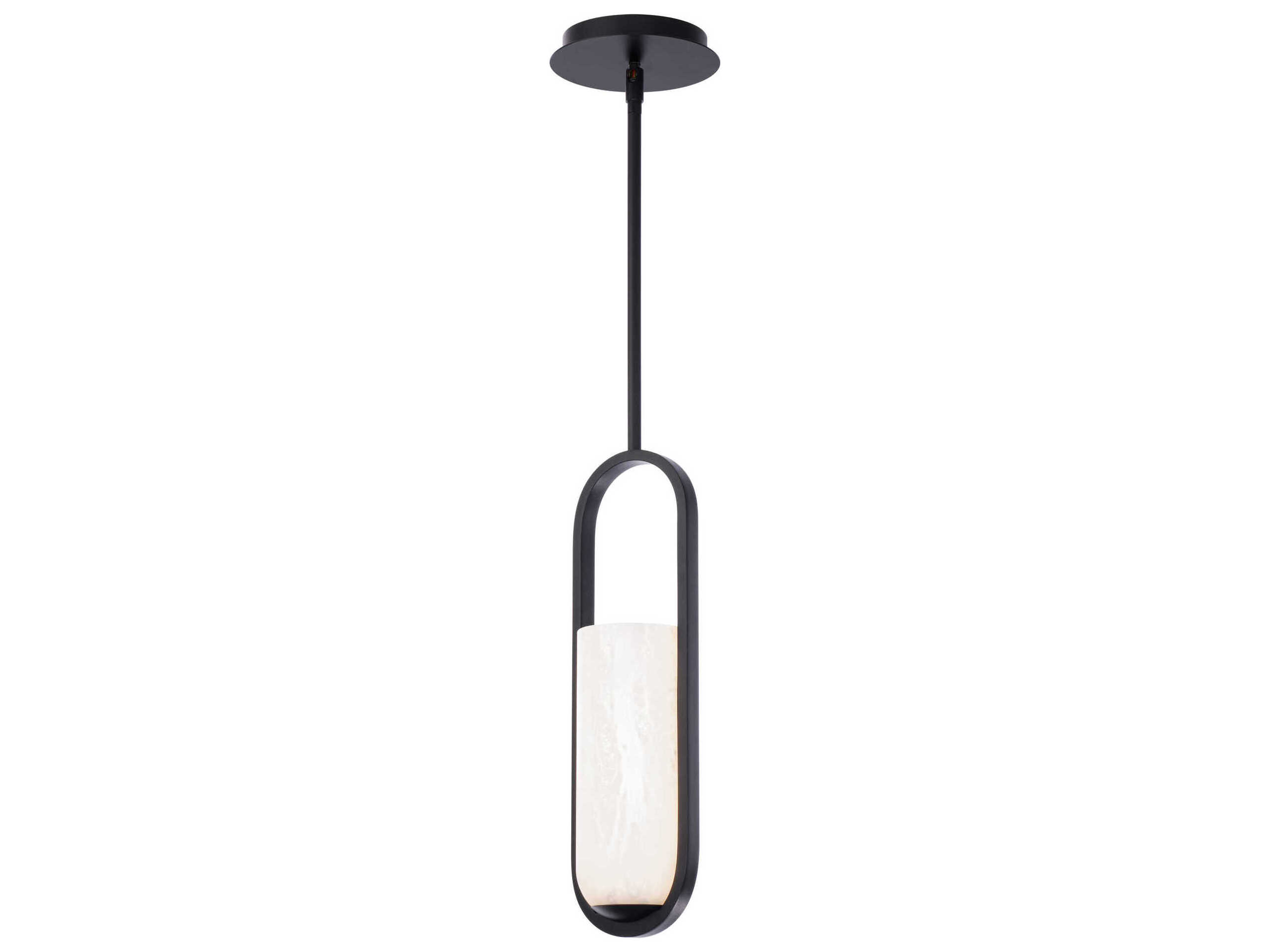 Modern Forms Rollins 1-Light Black Glass LED Cylinder Mini Pendant