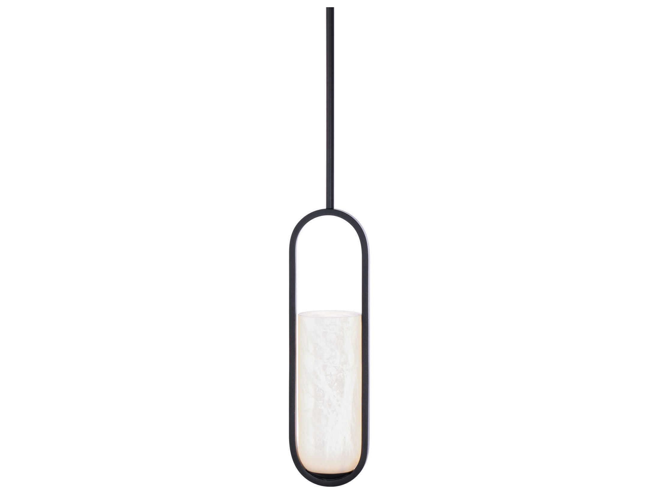 Modern Forms Rollins 1-Light Black Glass LED Cylinder Mini Pendant