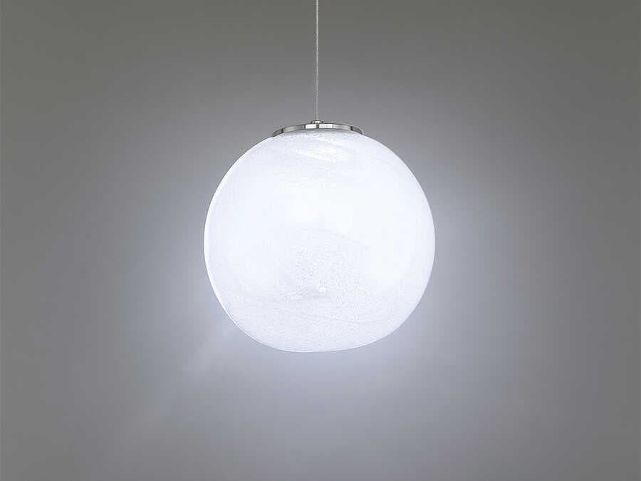 Modern Forms Cosmic 1-Light Brushed Nickel Glass LED Globe Mini Pendant