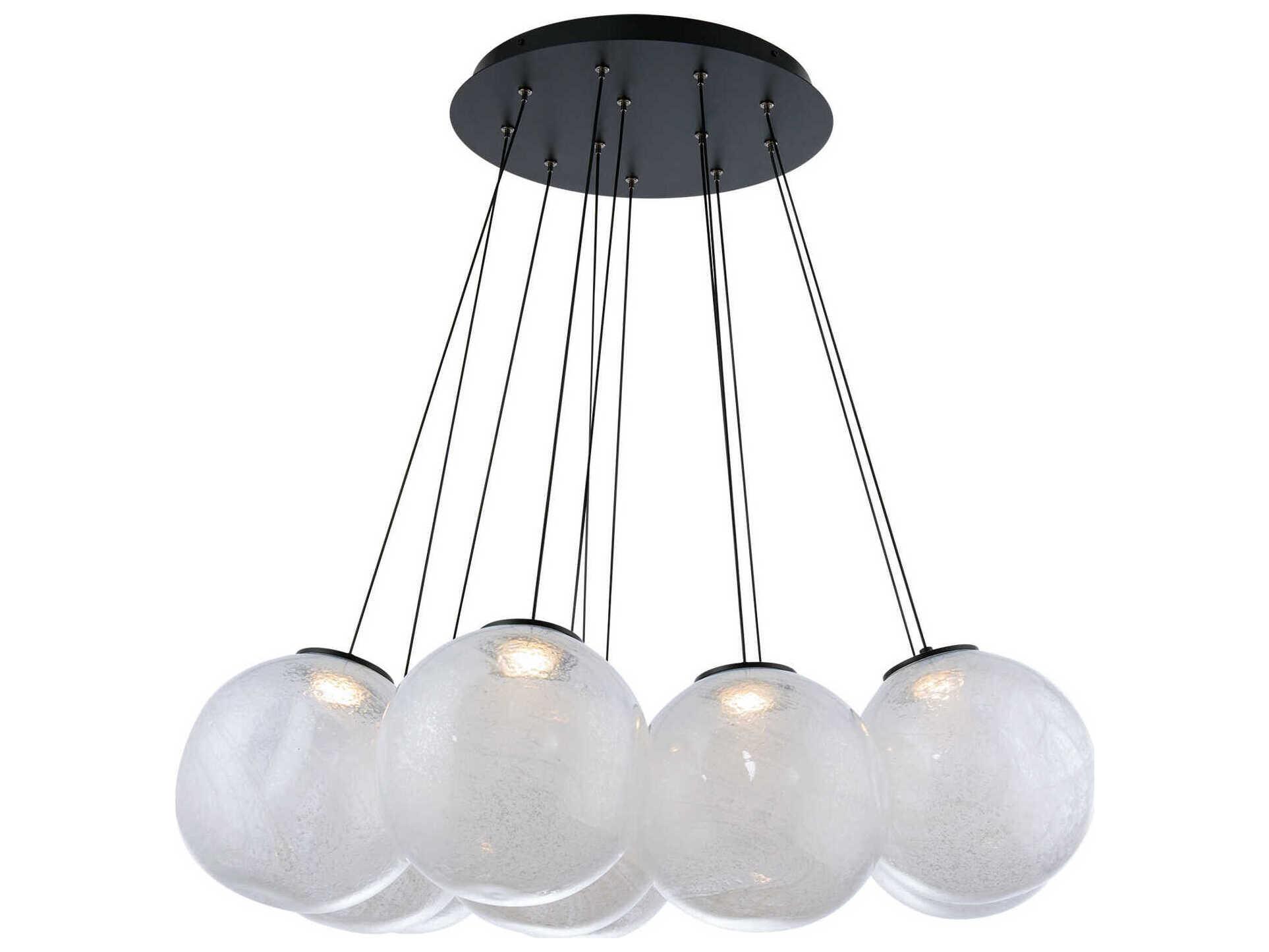 Modern Forms Cosmic 12-Light Black Glass LED Globe Pendant