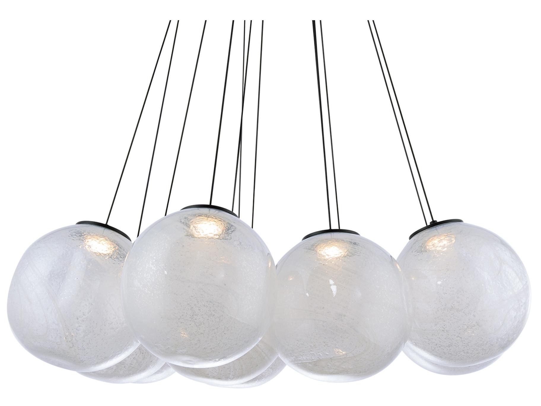 Modern Forms Cosmic 12-Light Black Glass LED Globe Pendant