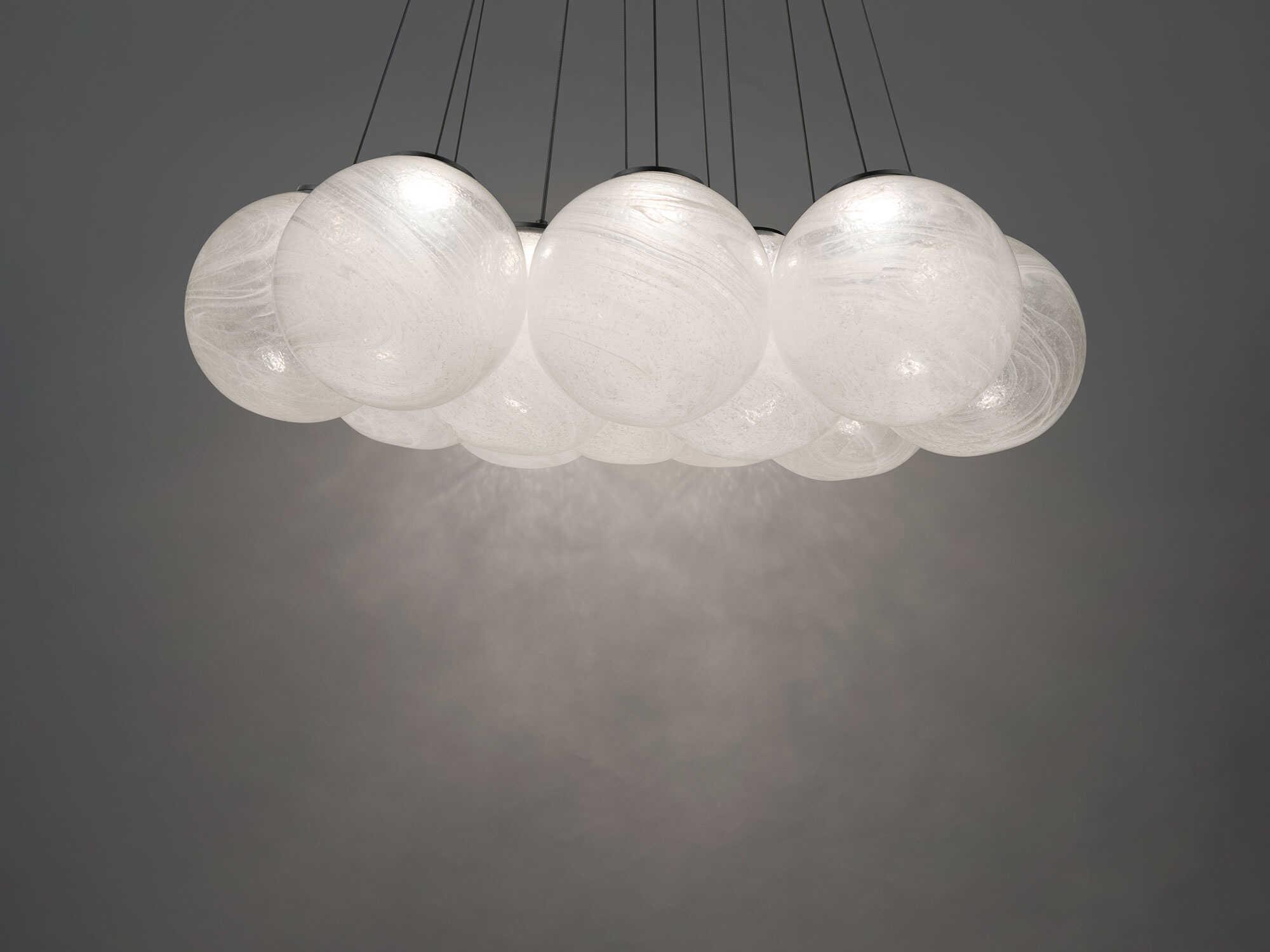 Modern Forms Cosmic 12-Light Black Glass LED Globe Pendant