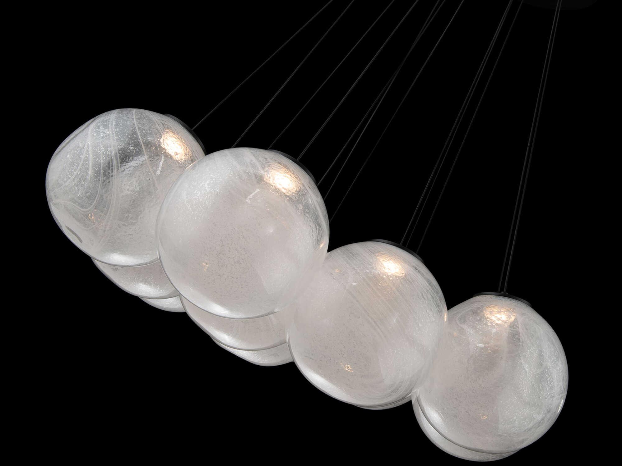 Modern Forms Cosmic 12-Light Black Glass LED Globe Pendant