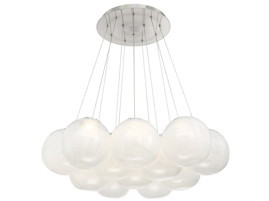 Modern Forms Cosmic 12-Light Brushed Nickel Glass LED Globe Pendant