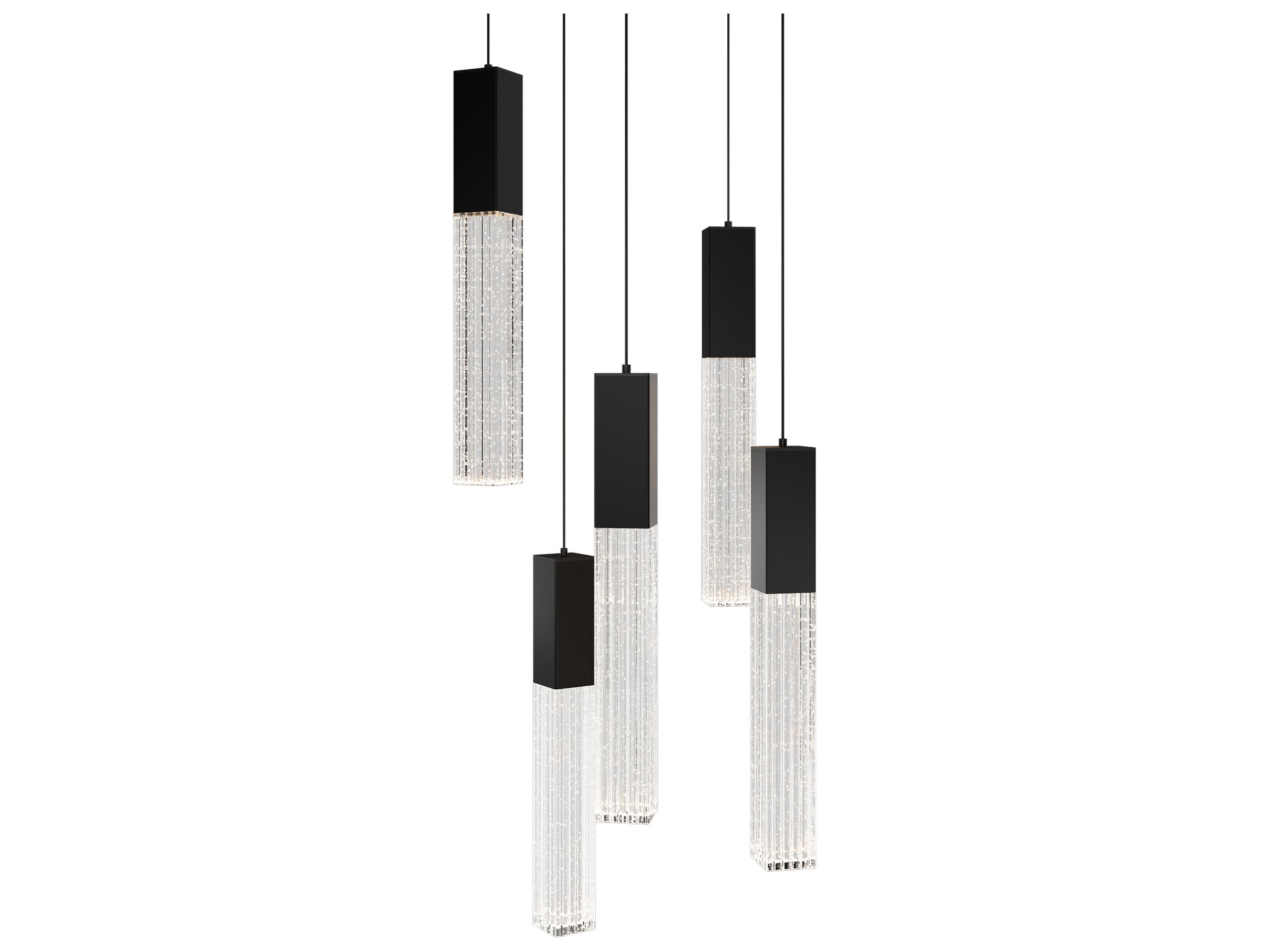 Modern Forms Cinema 5-Light Black Linear Pendant