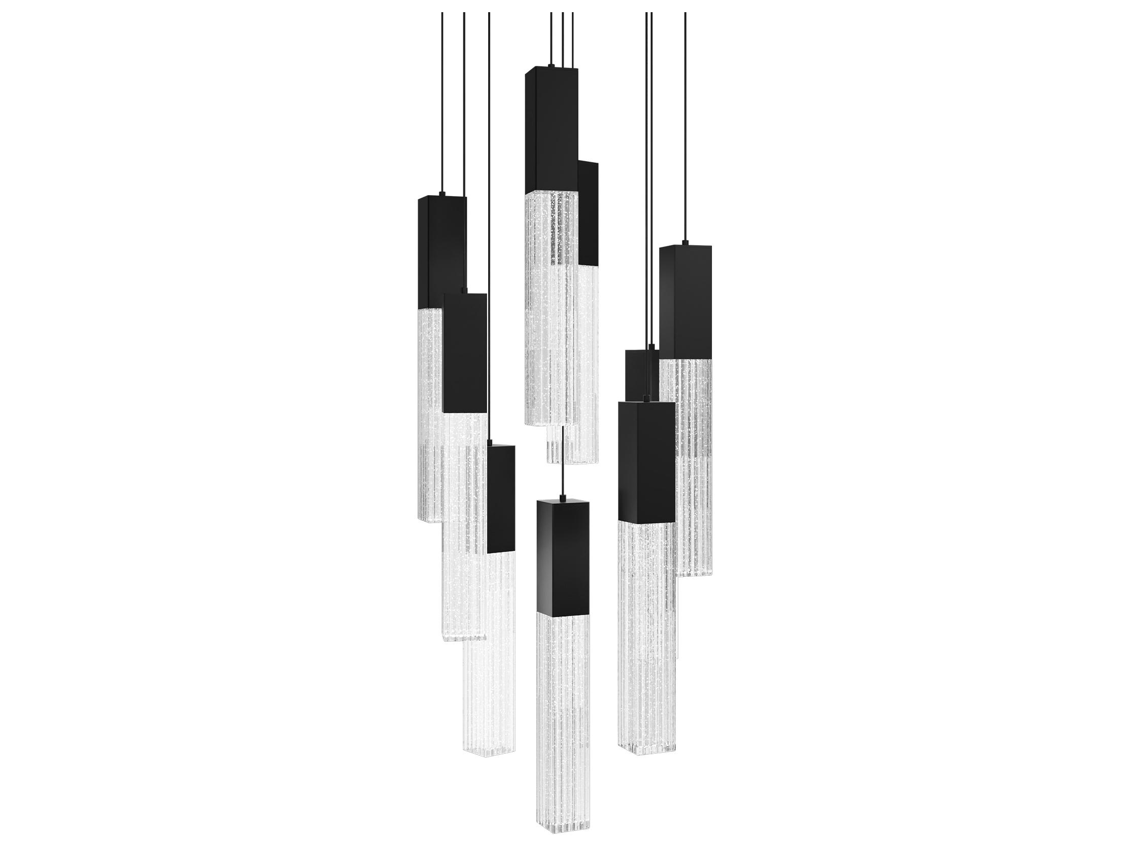 Modern Forms Cinema 9-Light Black Linear Pendant