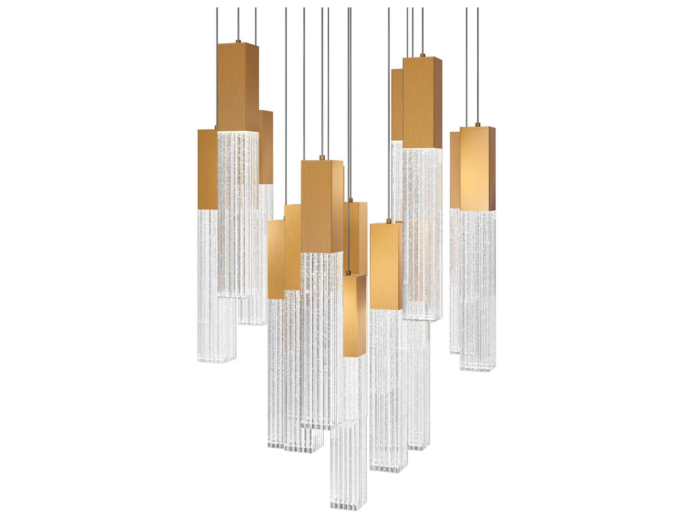 Modern Forms Cinema 15-Light Aged Brass Linear Pendant