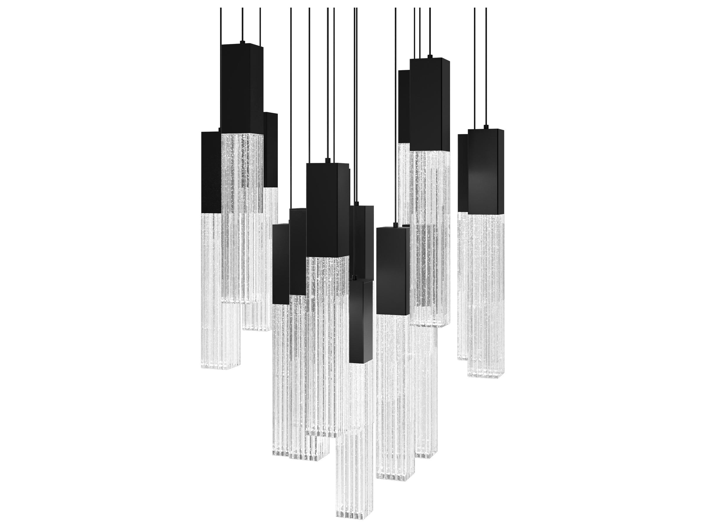 Modern Forms Cinema 15-Light Black Linear Pendant