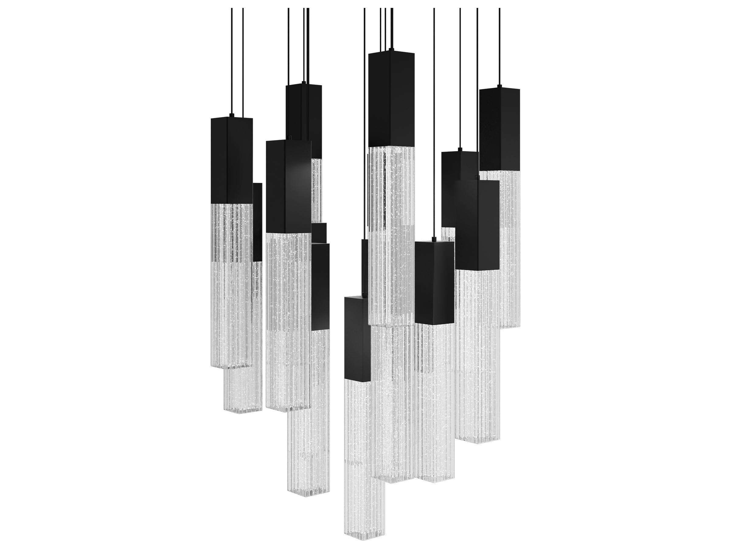 Modern Forms Cinema 15-Light Black Linear Pendant