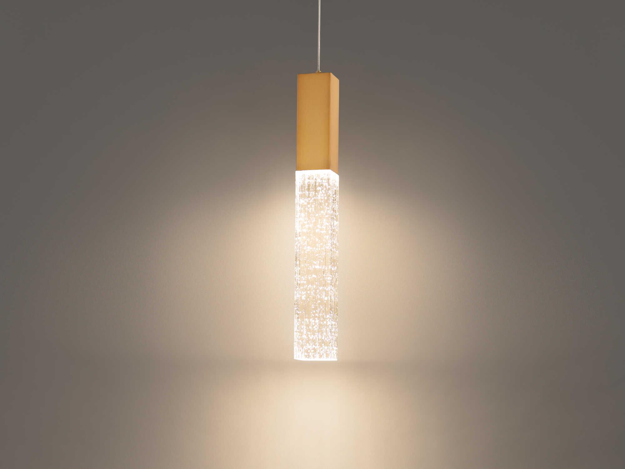 Modern Forms Cinema 1-Light Aged Brass Linear Mini Pendant