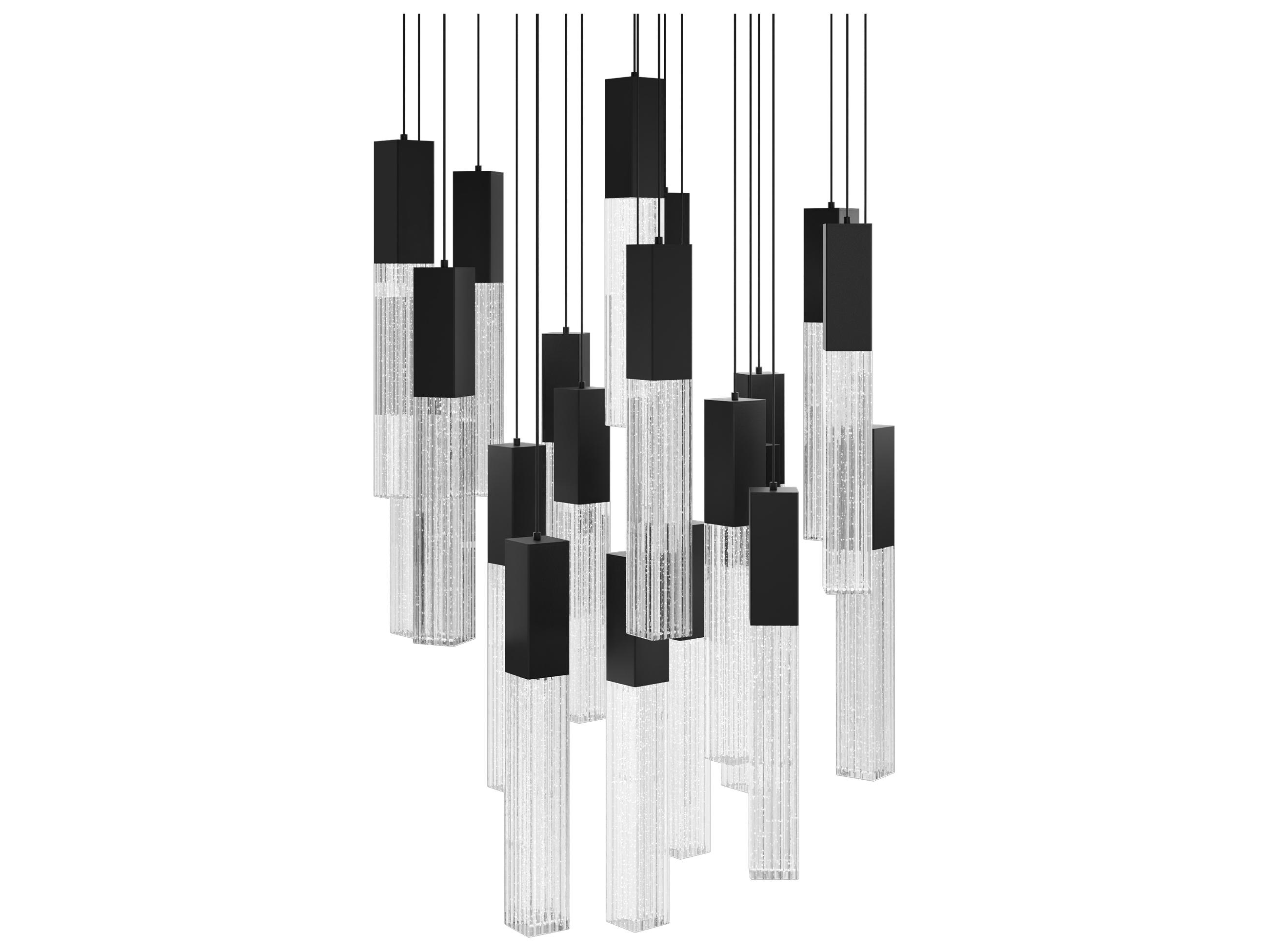Modern Forms Cinema 21-Light Black Linear Pendant