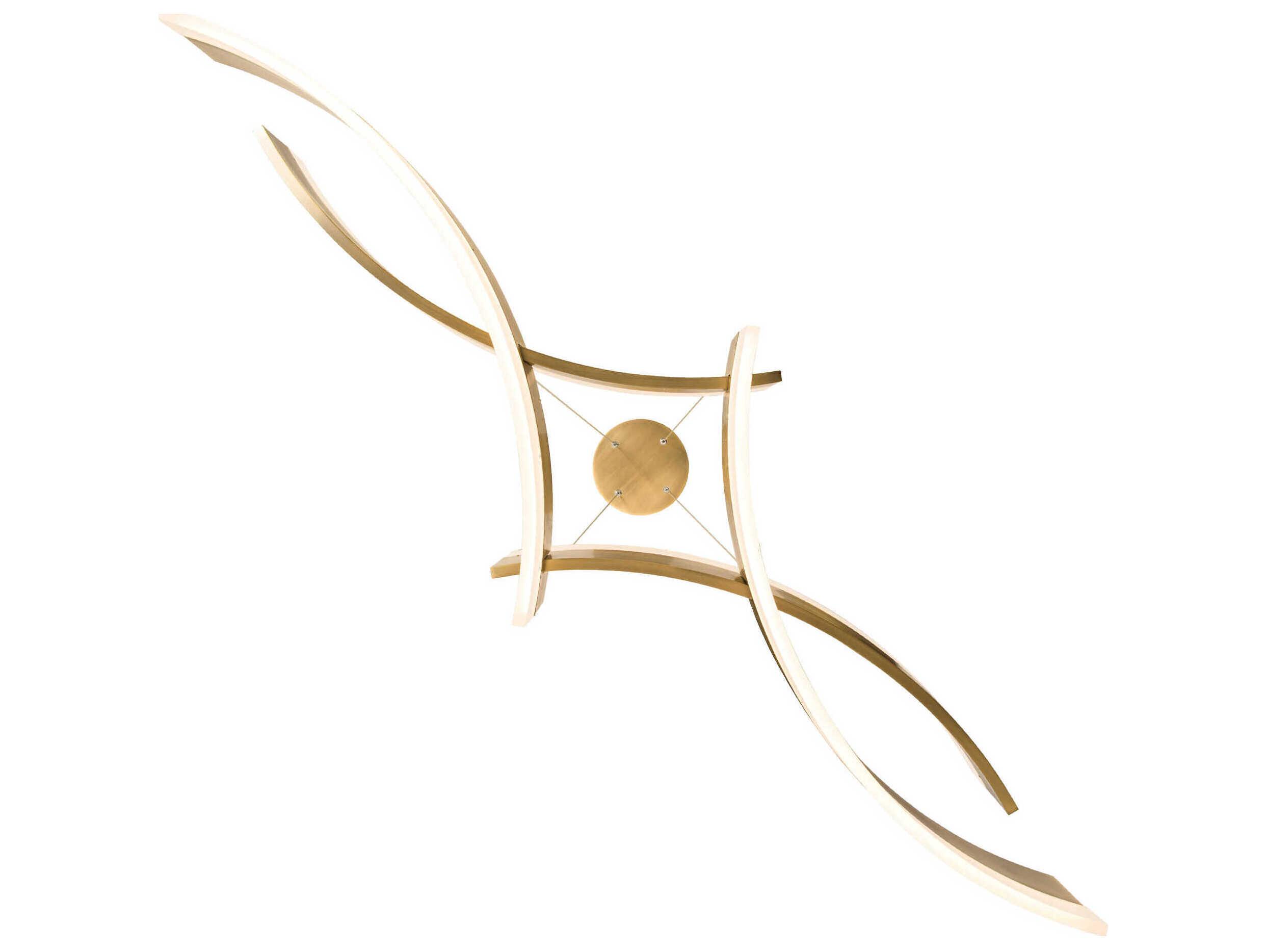 Modern Forms Arcs 1-Light Aged Brass LED Linear Island Pendant