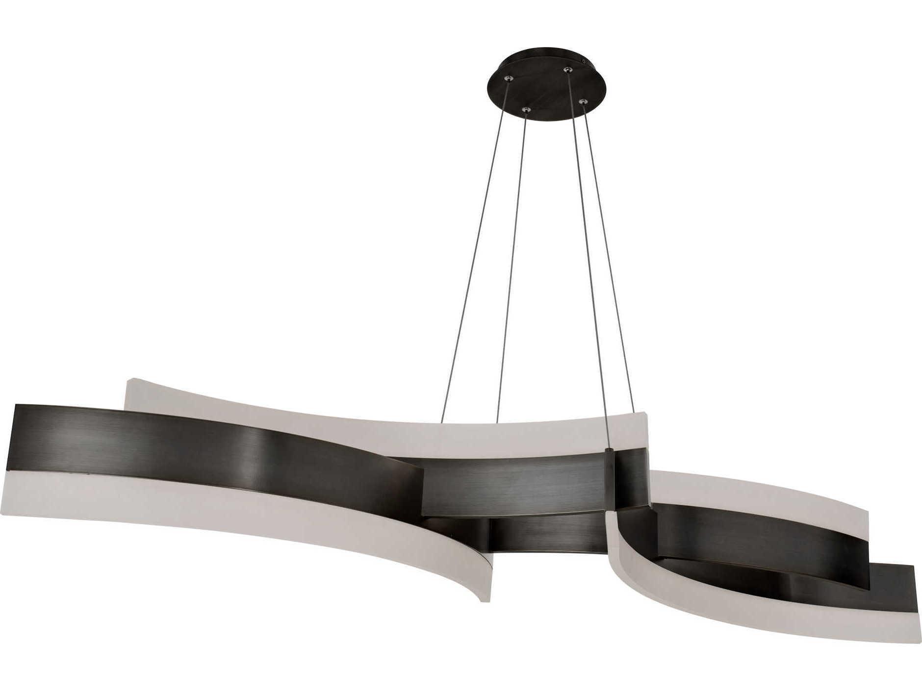 Modern Forms Arcs 1-Light Black LED Linear Island Pendant