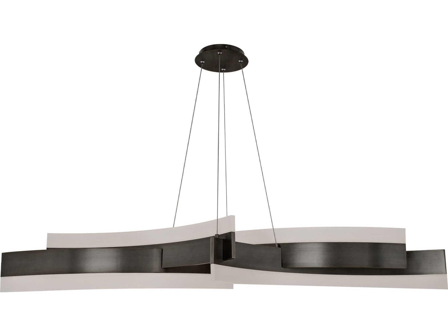 Modern Forms Arcs 1-Light Black LED Linear Island Pendant