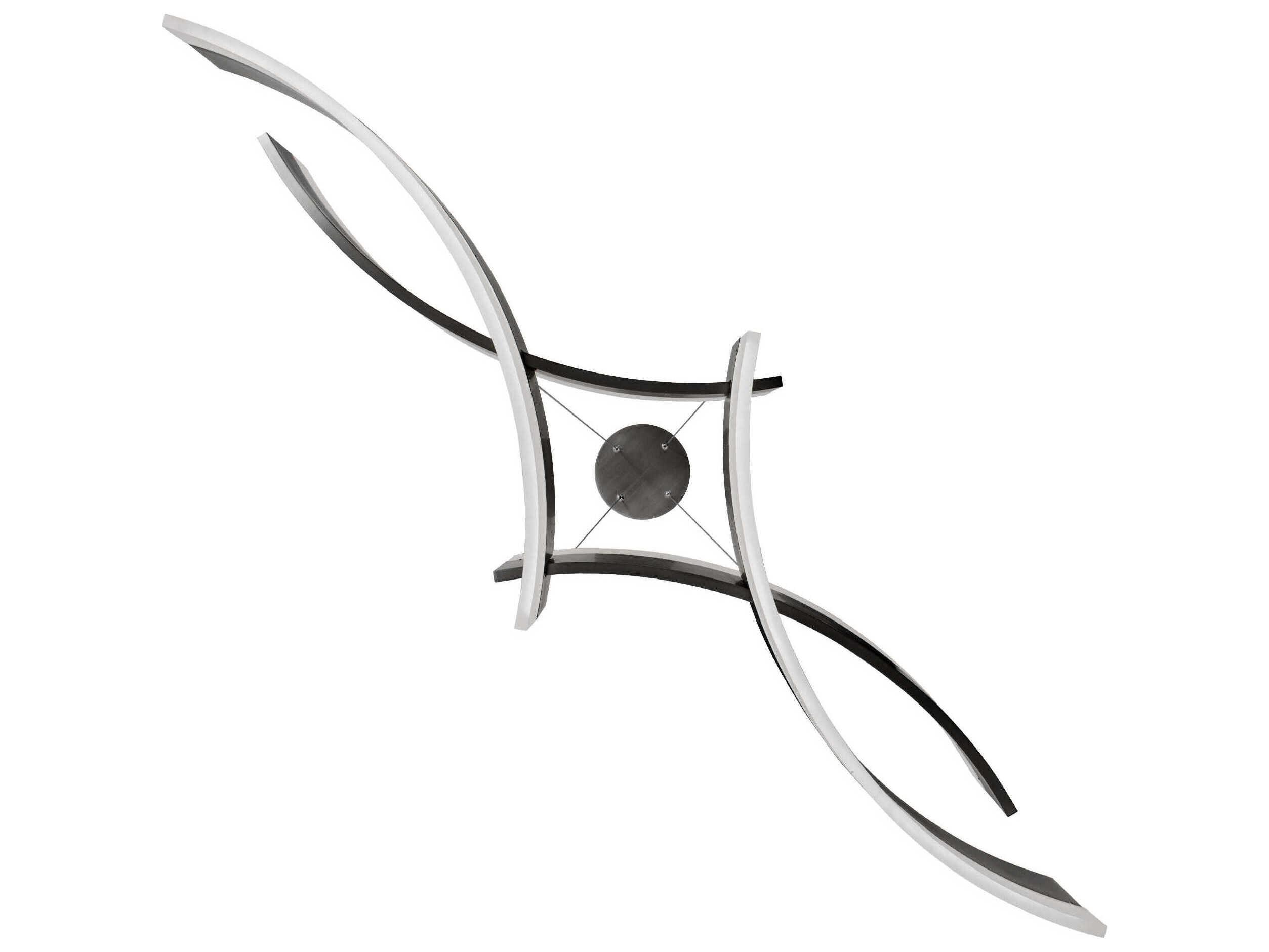 Modern Forms Arcs 1-Light Black LED Linear Island Pendant