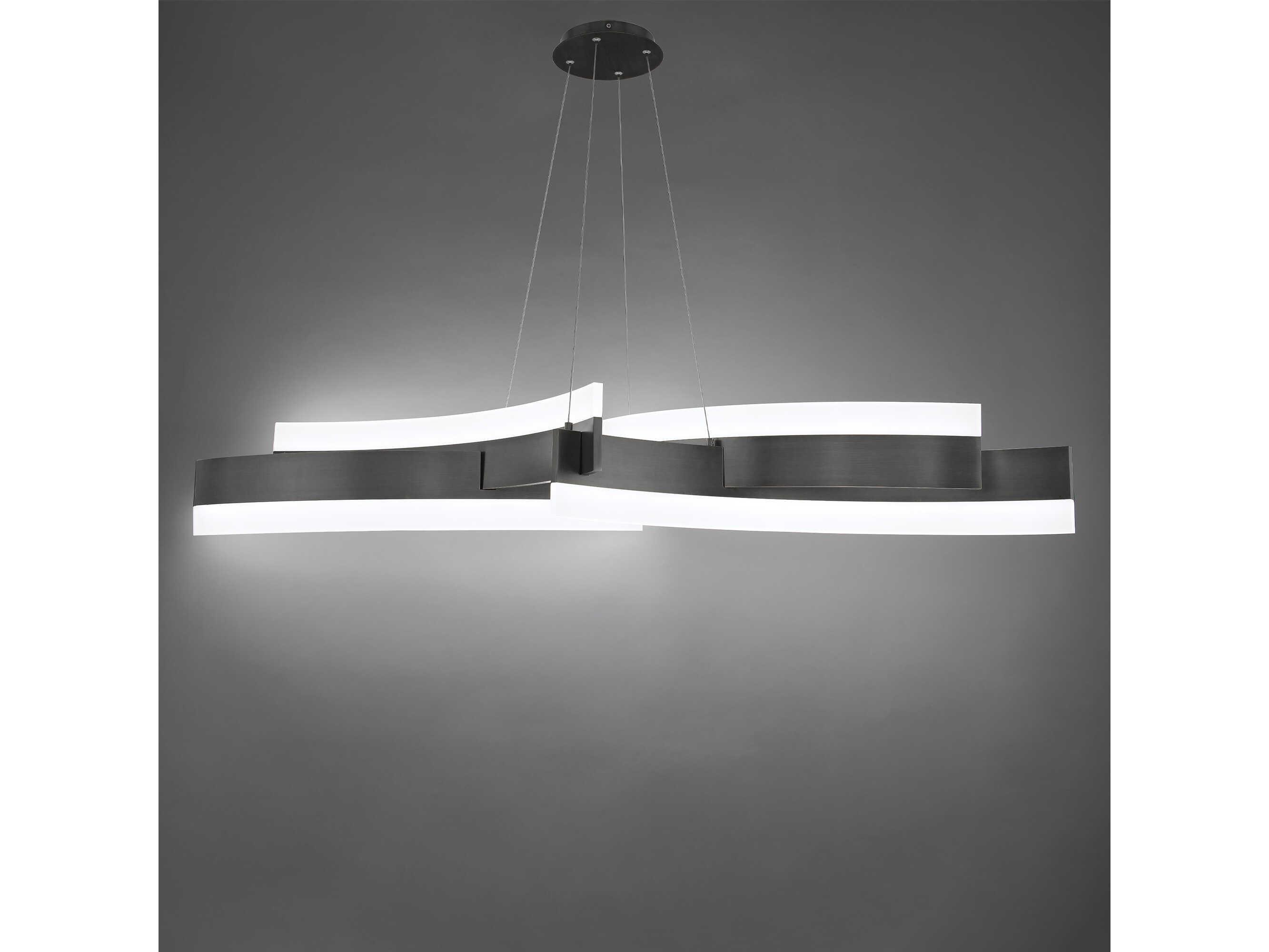 Modern Forms Arcs 1-Light Black LED Linear Island Pendant
