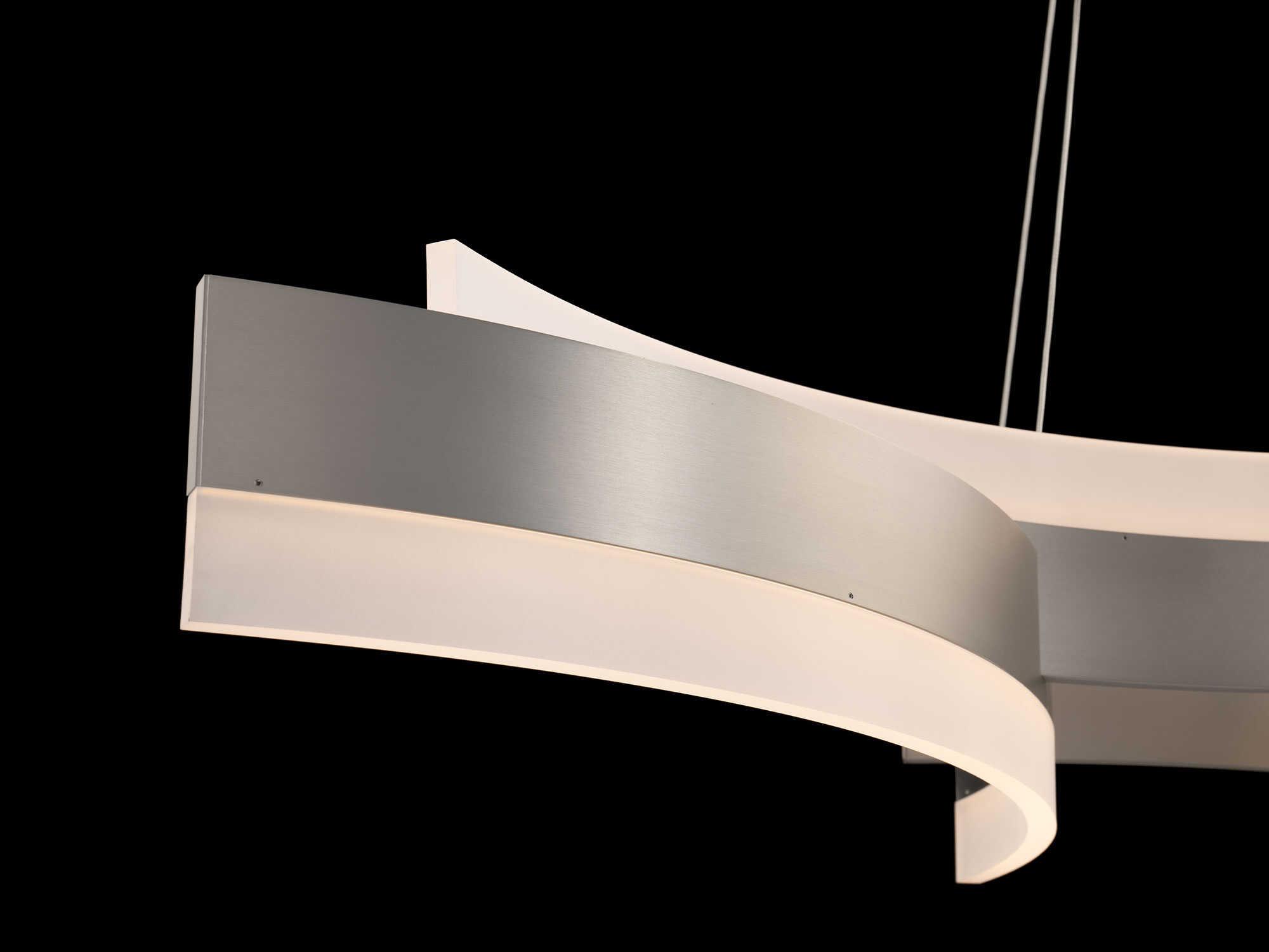 Modern Forms Arcs 1-Light Brushed Nickel Linear Island Pendant
