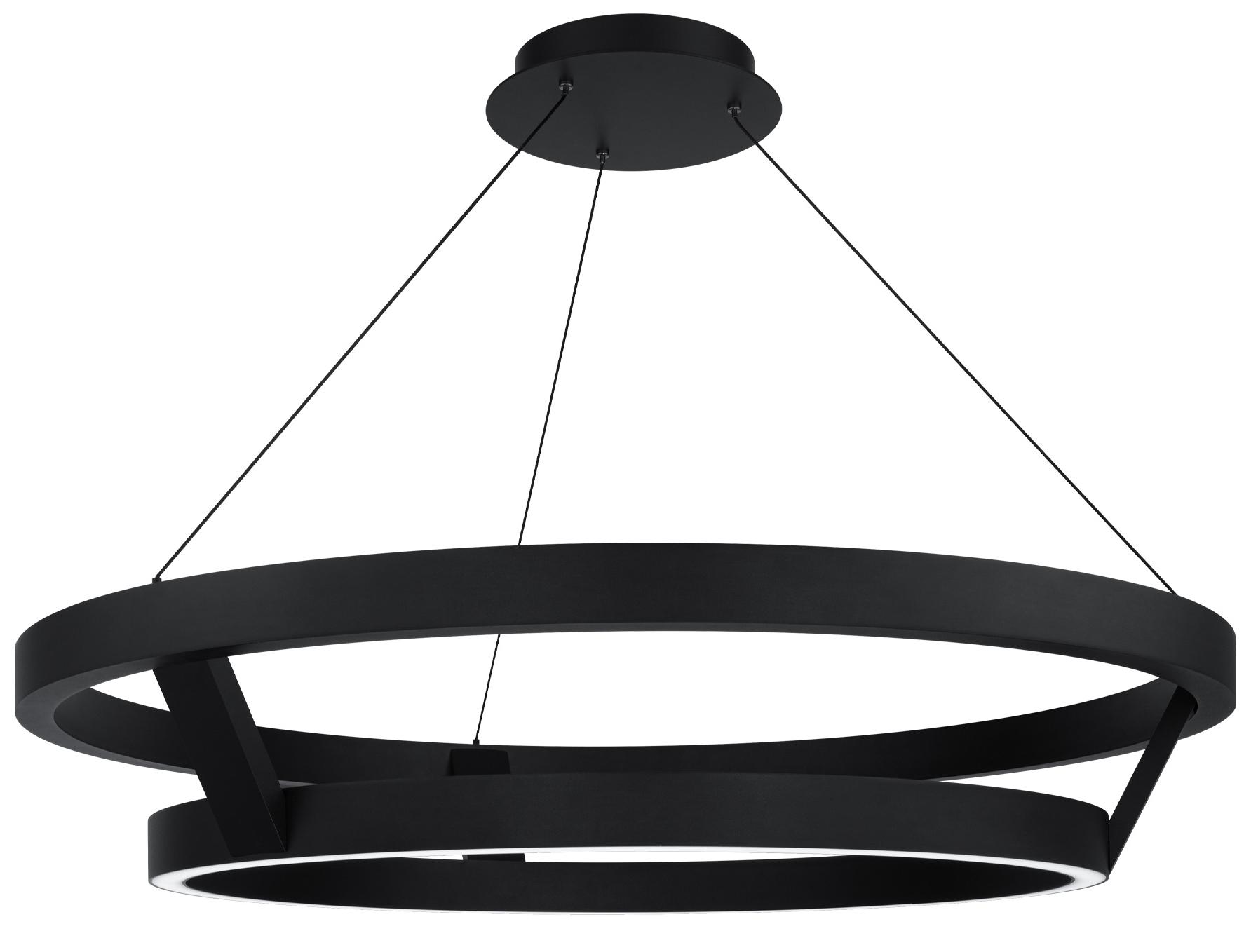 Modern Forms Imperial 2-Light Black LED Round Pendant