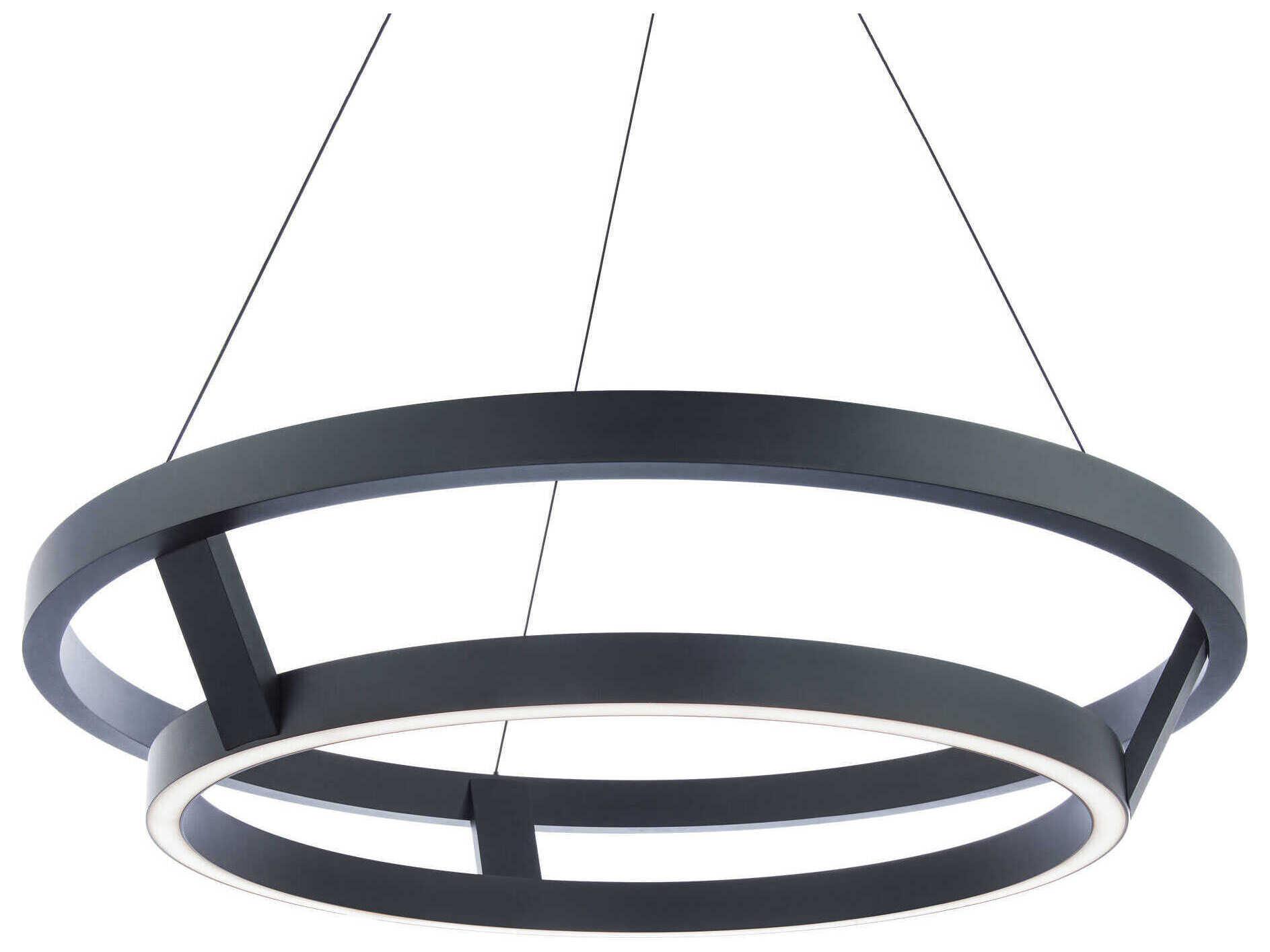 Modern Forms Imperial 2-Light Black LED Round Pendant