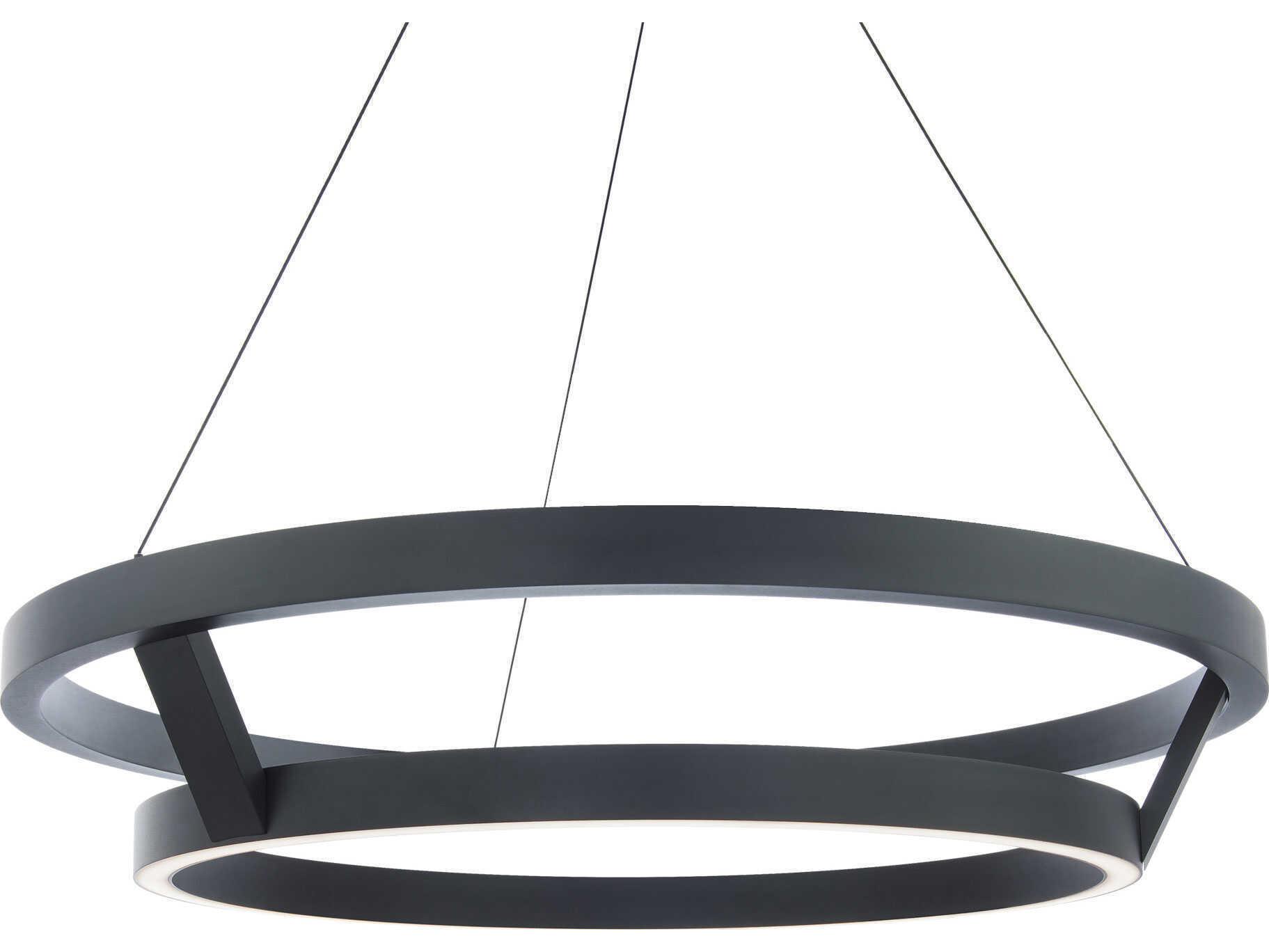 Modern Forms Imperial 2-Light Black LED Round Pendant