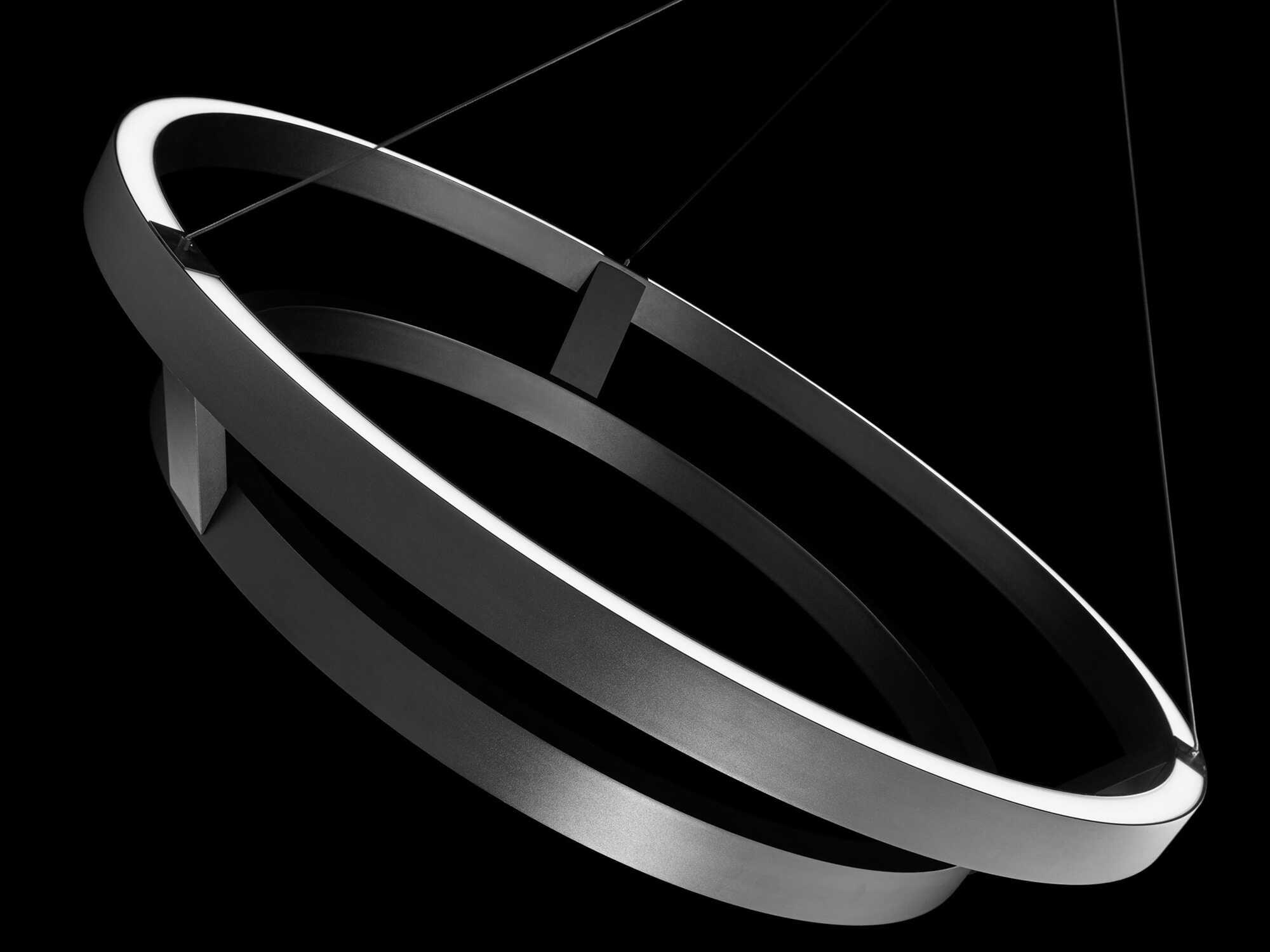 Modern Forms Imperial 2-Light Black LED Round Pendant