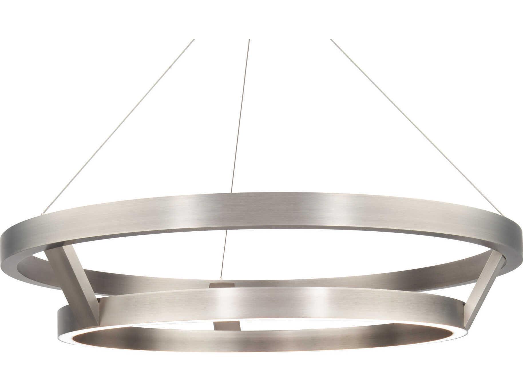 Modern Forms Imperial 2-Light Brushed Nickel LED Round Pendant