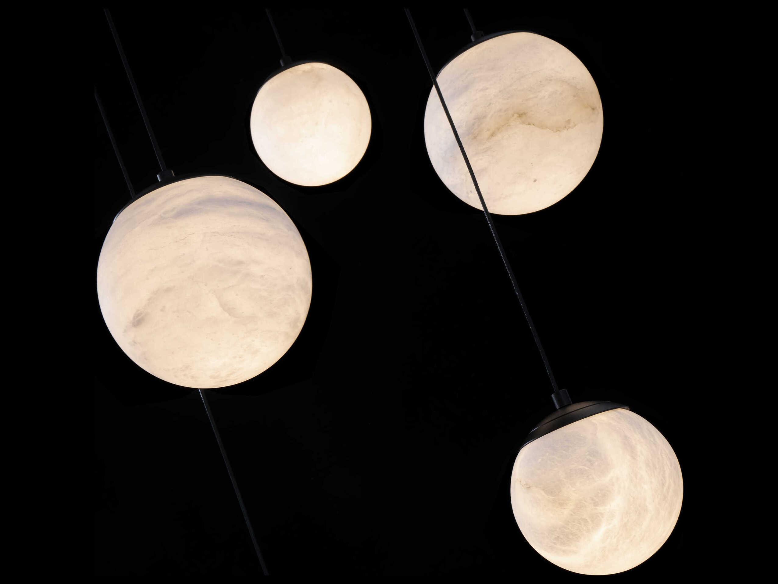 Modern Forms Pisces 5-Light Black Globe Pendant