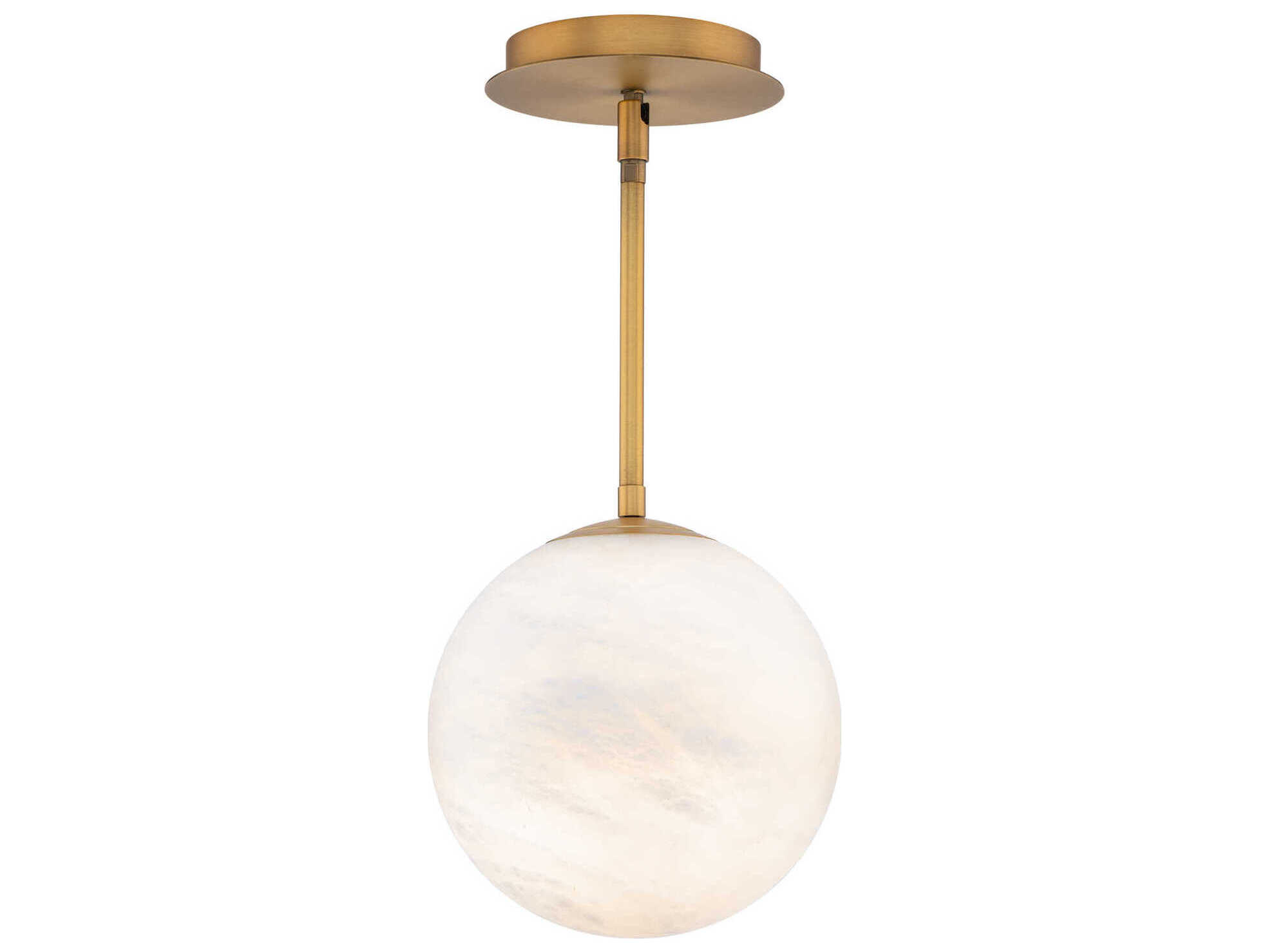 Modern Forms Pisces 1-Light Aged Brass Globe Mini Pendant