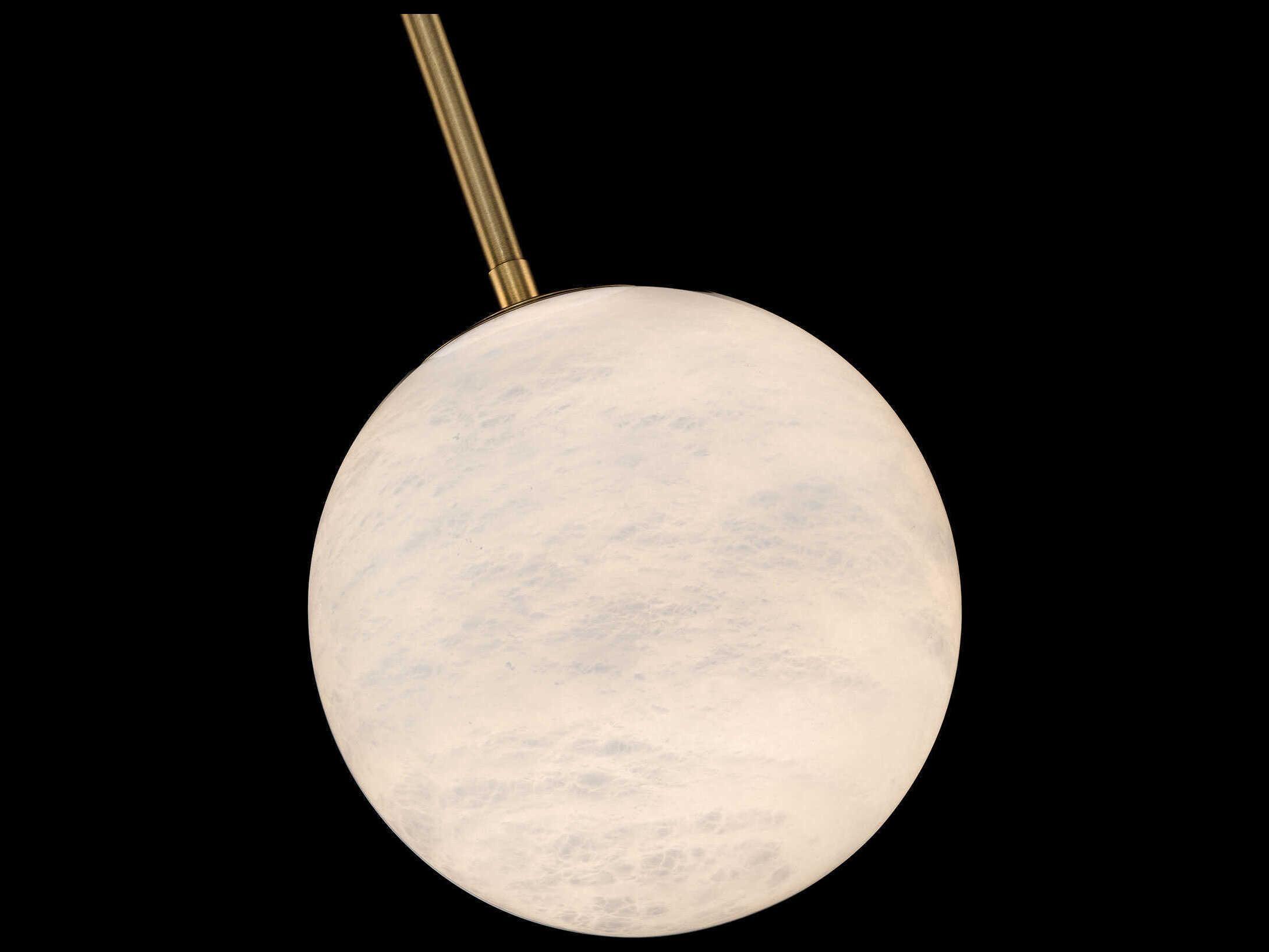 Modern Forms Pisces 1-Light Aged Brass Globe Mini Pendant