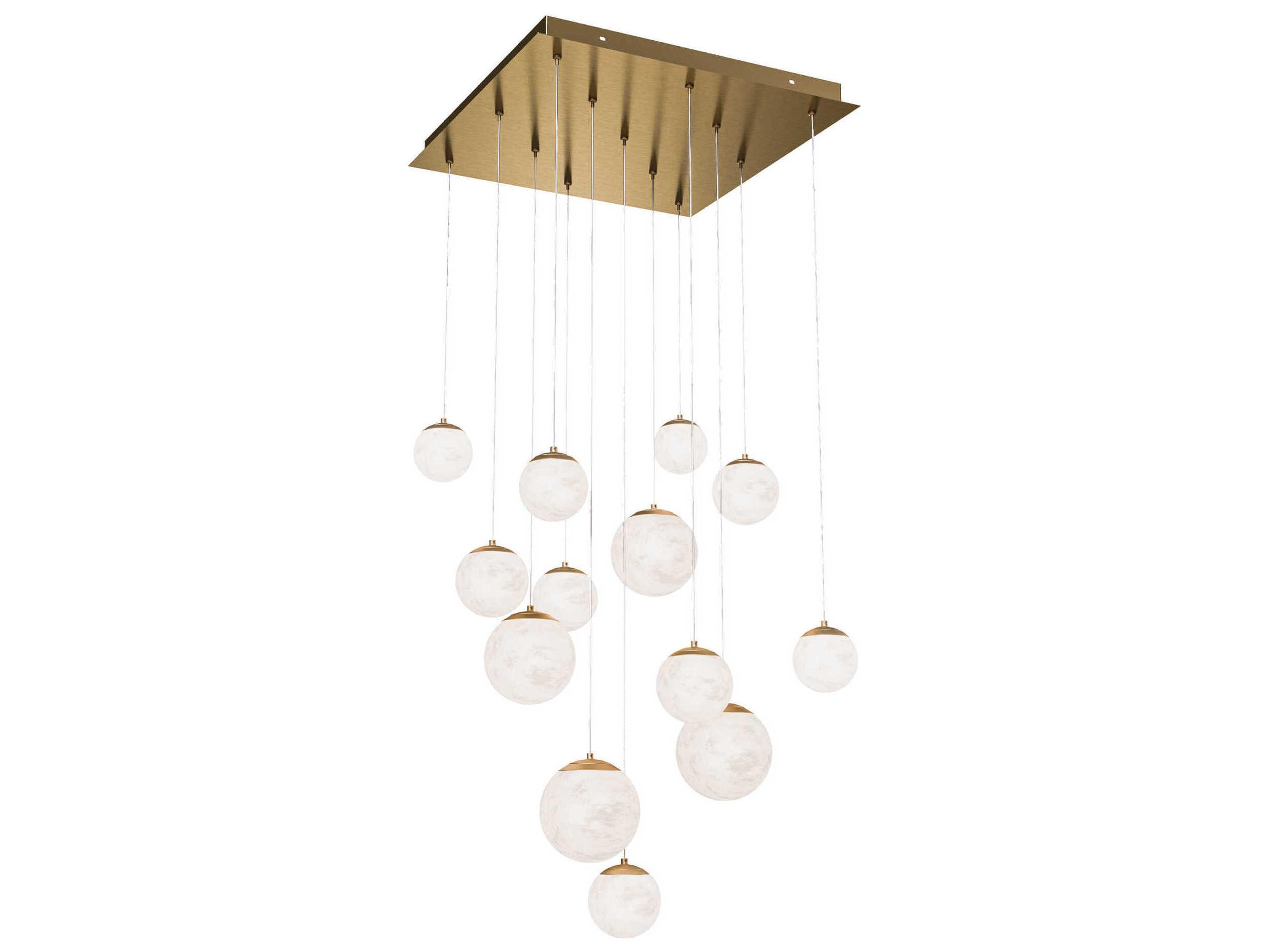 Modern Forms Pisces 13-Light Aged Brass Globe Pendant