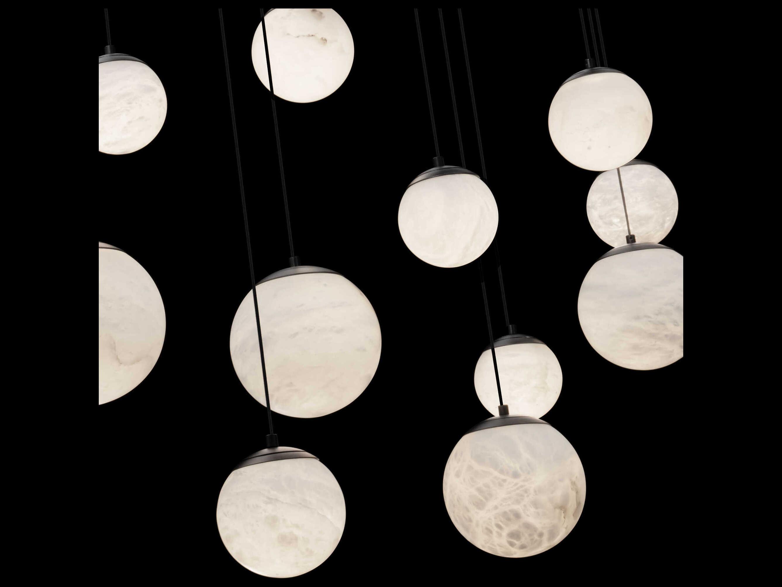 Modern Forms Pisces 14-Light Black Globe Island Pendant