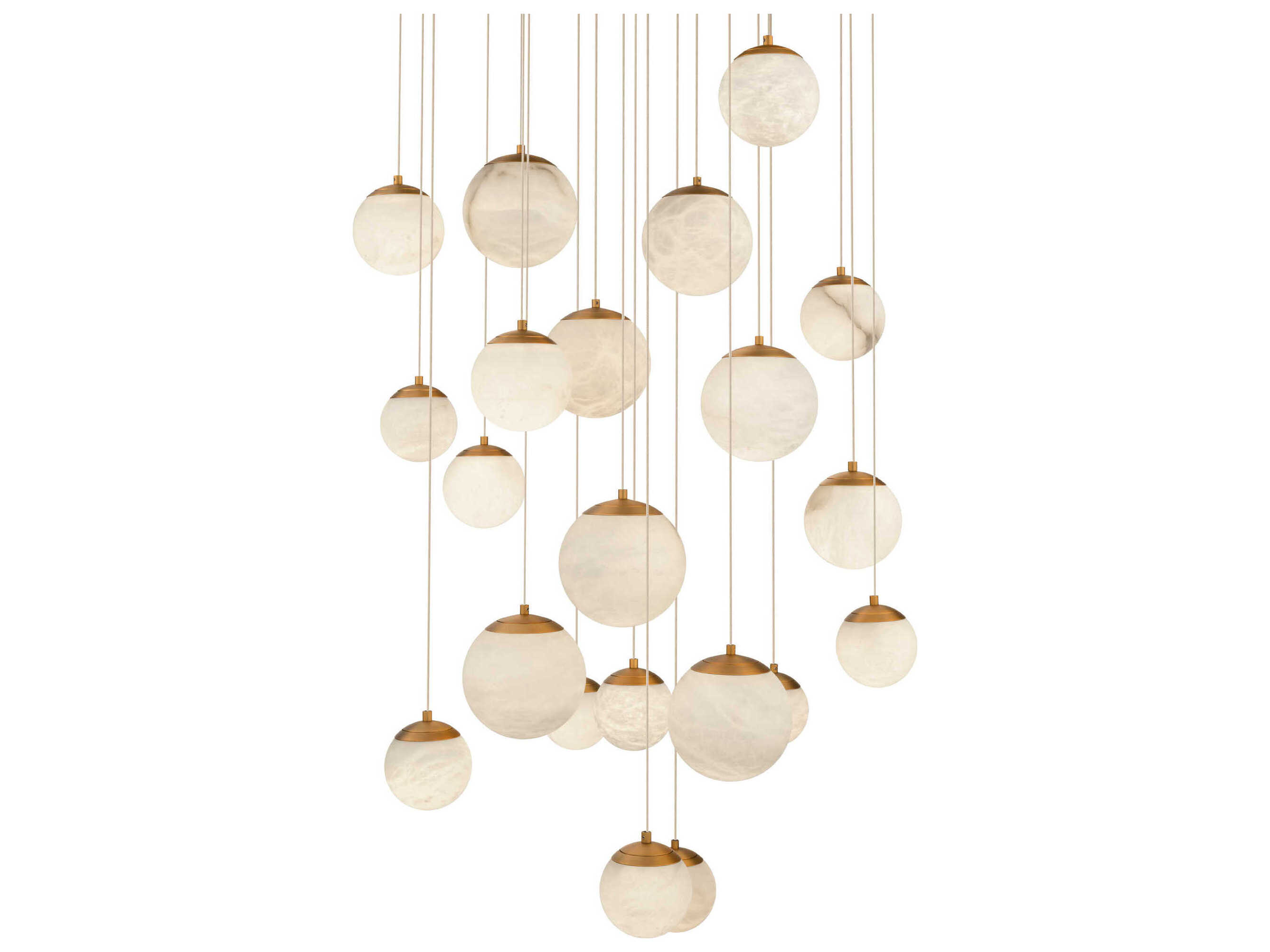Modern Forms Pisces 21-Light Aged Brass Globe Pendant