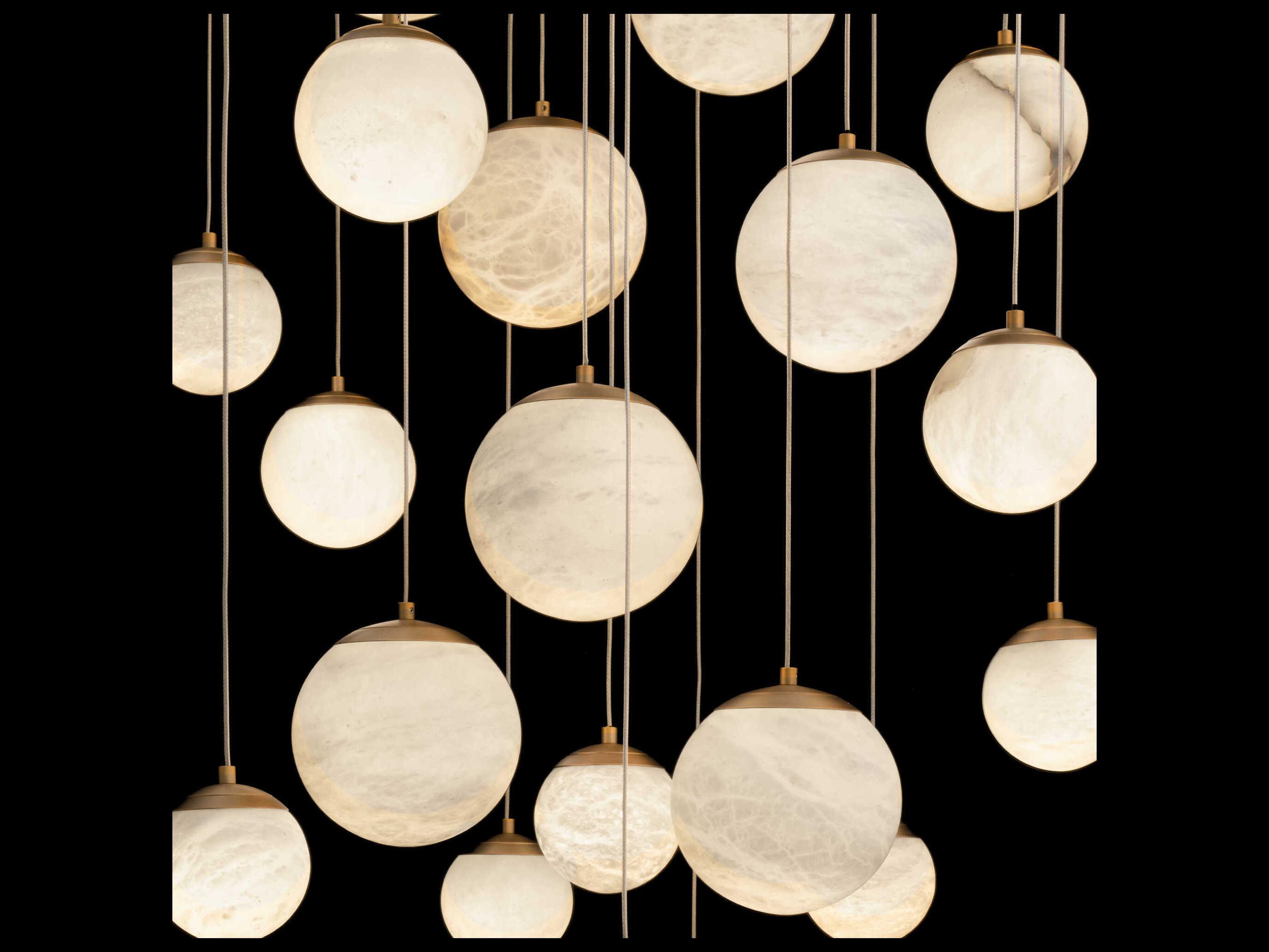 Modern Forms Pisces 21-Light Aged Brass Globe Pendant