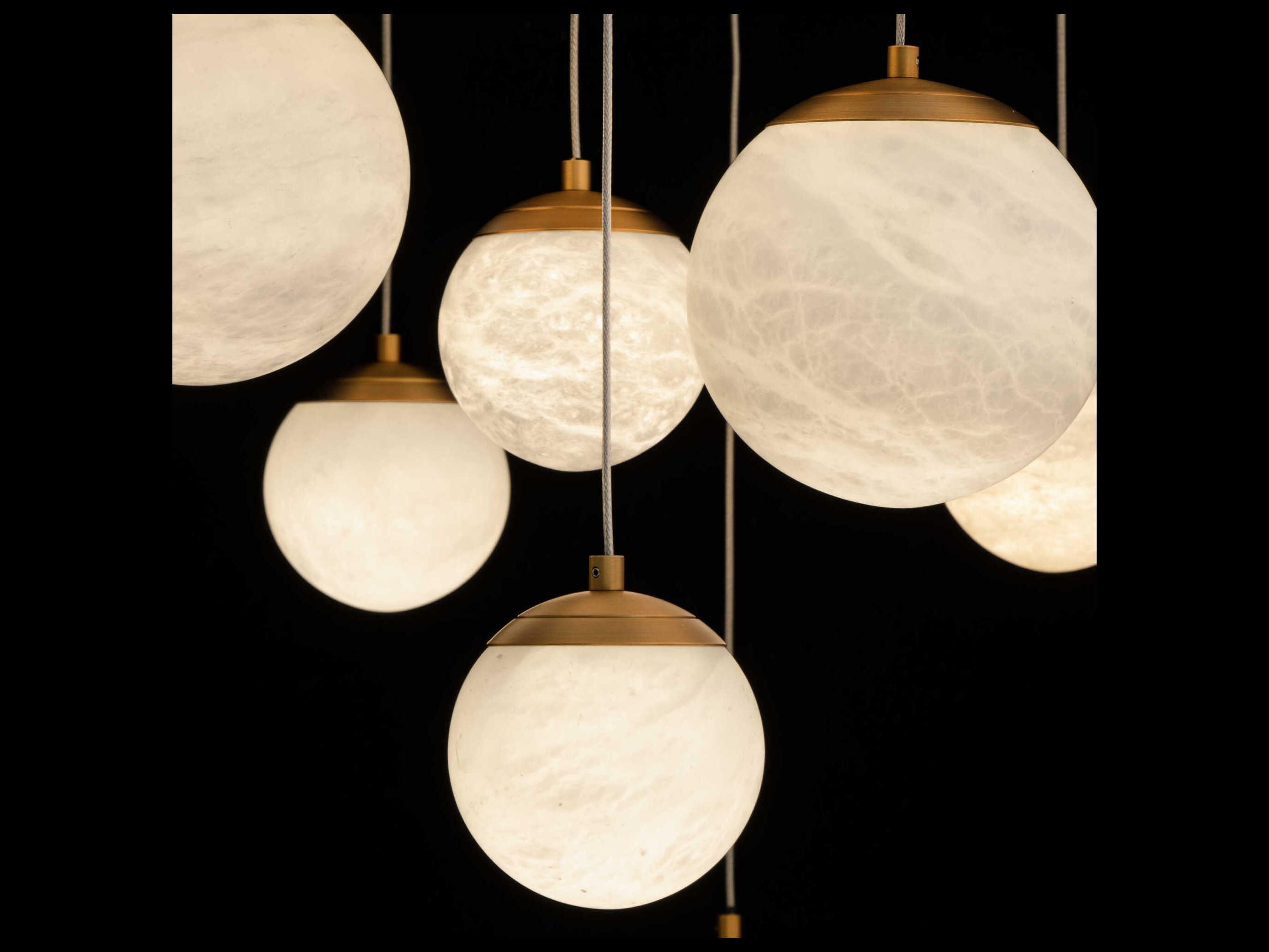 Modern Forms Pisces 21-Light Aged Brass Globe Pendant