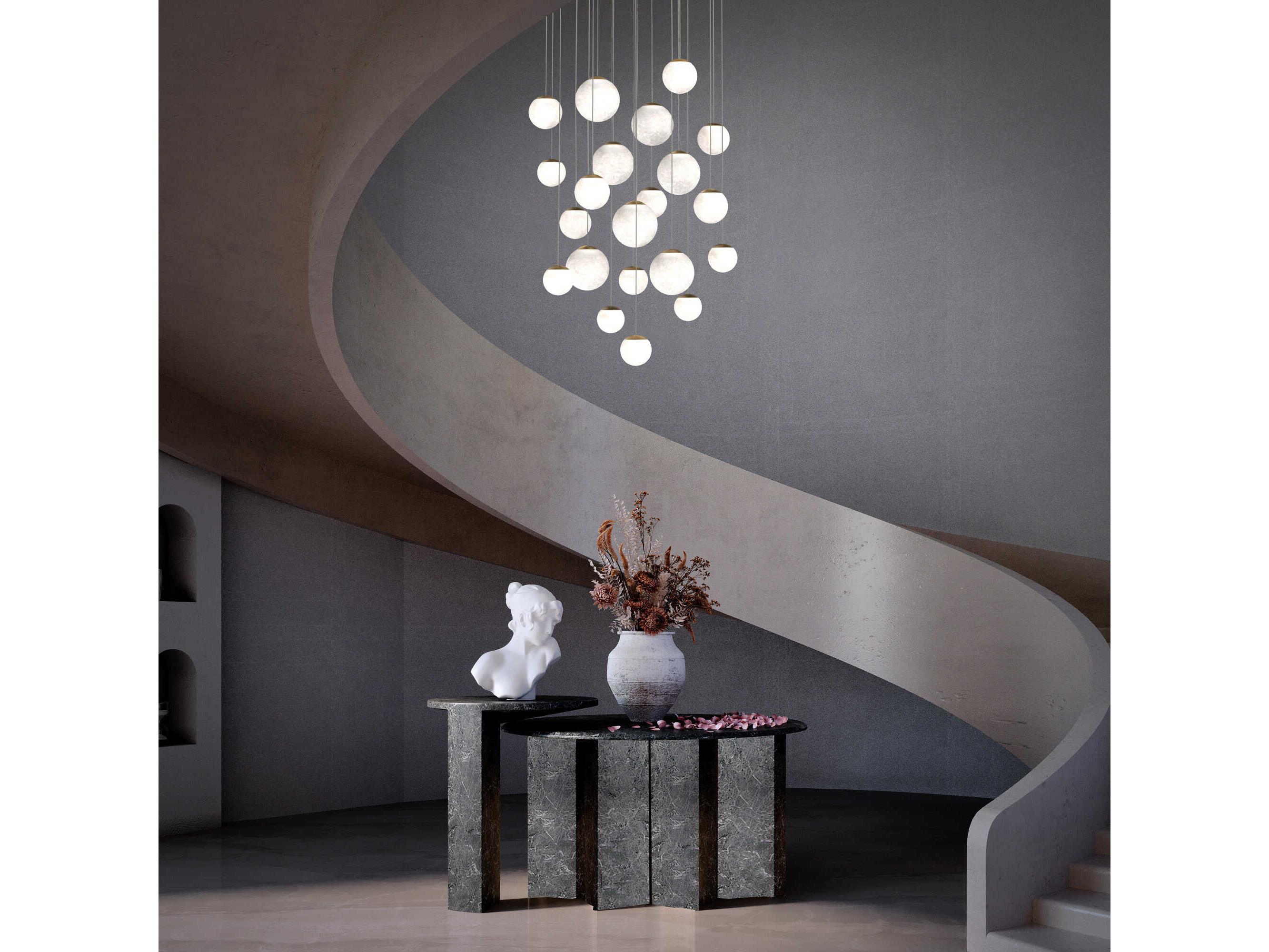 Modern Forms Pisces 21-Light Aged Brass Globe Pendant