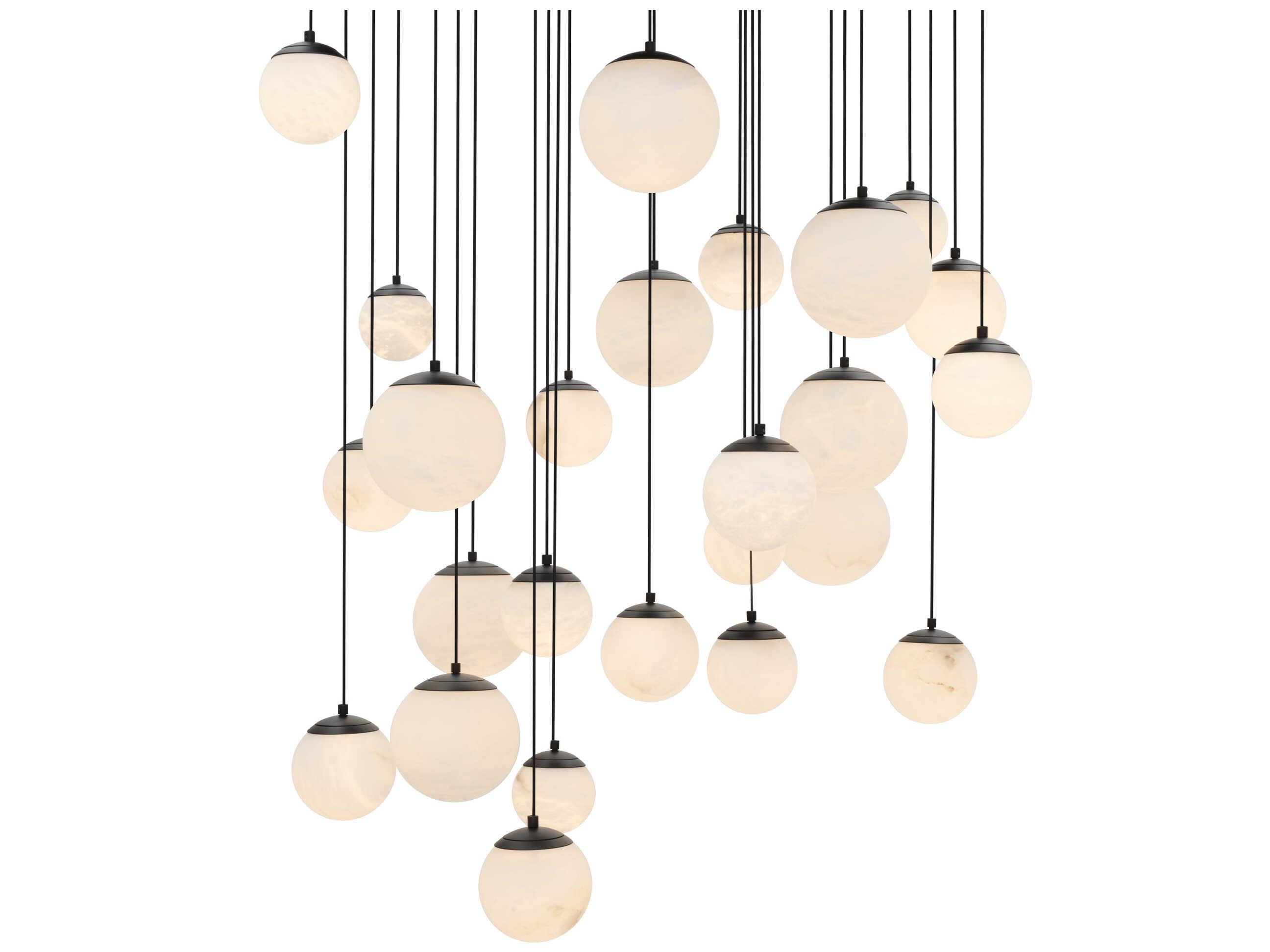 Modern Forms Pisces 25-Light Black Globe Pendant