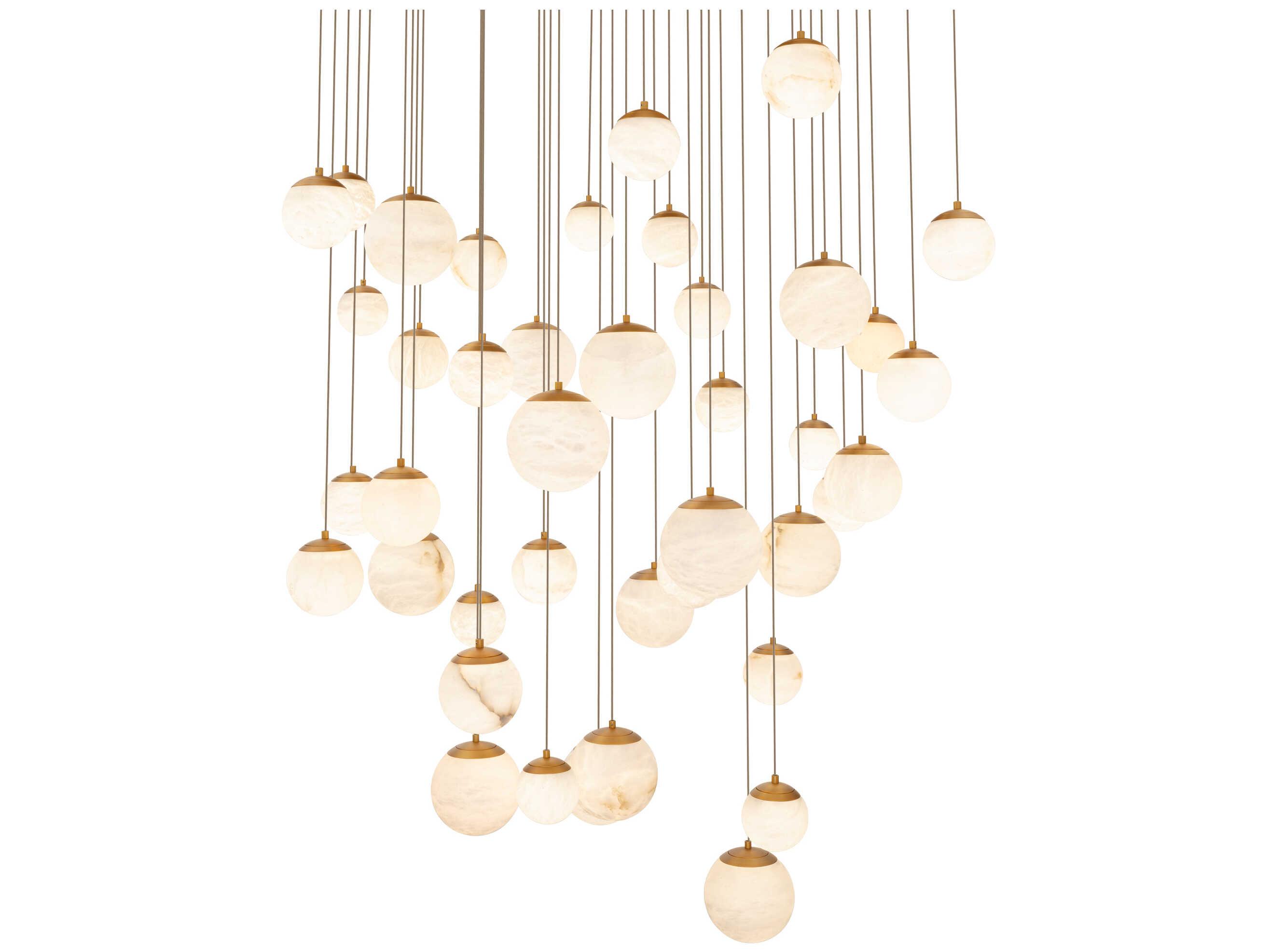 Modern Forms Pisces 41-Light Aged Brass Globe Pendant