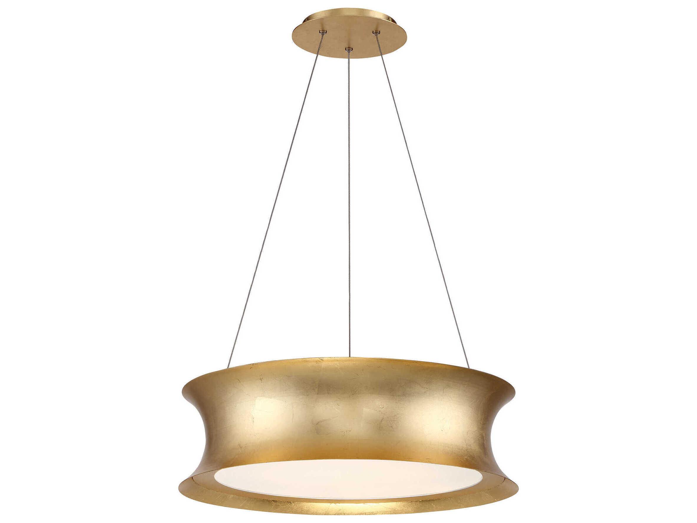 Modern Forms Tango 1-Light Gold Leaf Glass LED Round Pendant