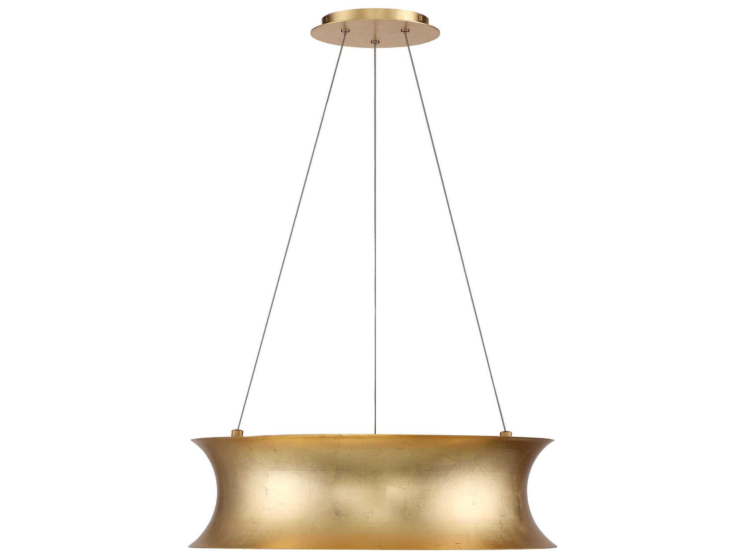 Modern Forms Tango 1-Light Gold Leaf Glass LED Round Pendant